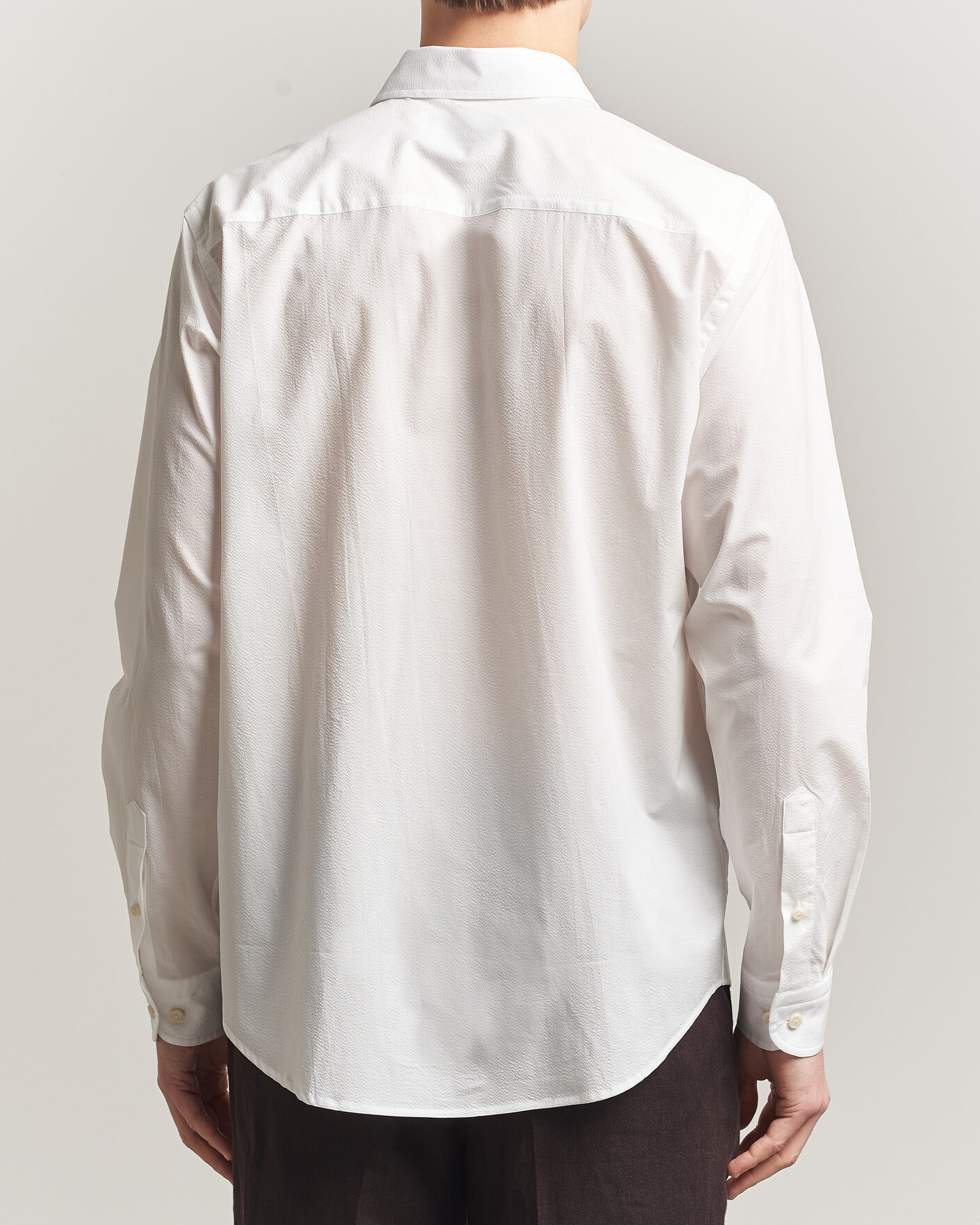 Heren | Overhemden | Eton | Casual Fit Seersucker Resort Shirt White