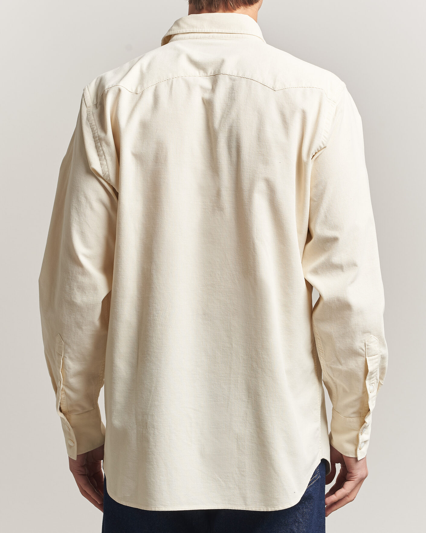 Homme | Chemises | Drake's | Needlecord Western Shirt White
