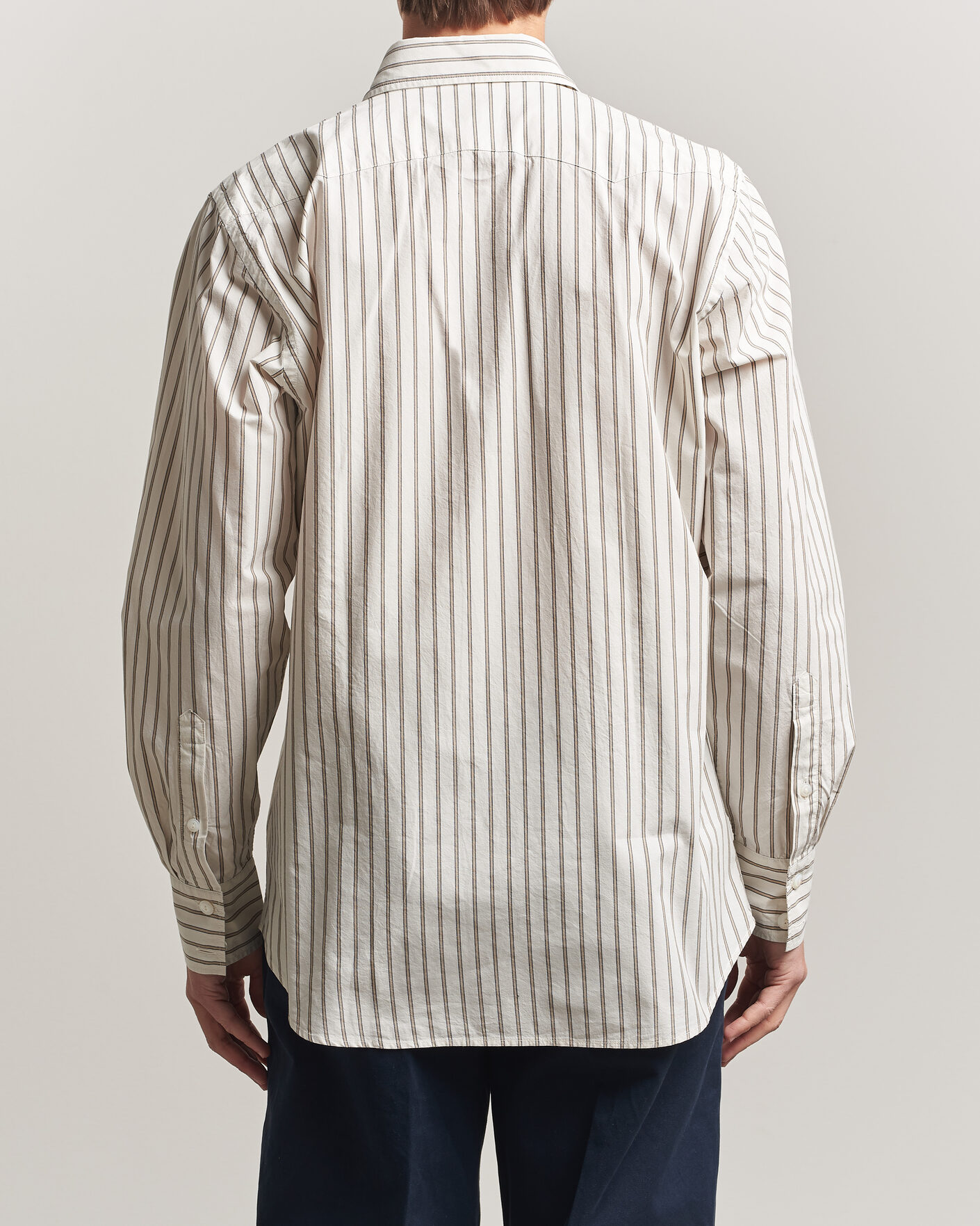 Heren | Overhemden | Drake's | Striped Western Shirt White