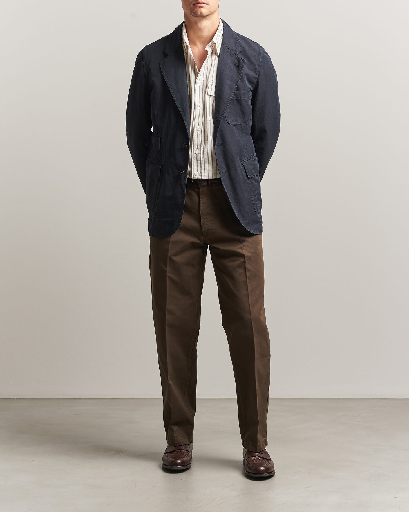 Homme | Blazers | Drake's | MKIV Clean Twill Games Blazer Navy