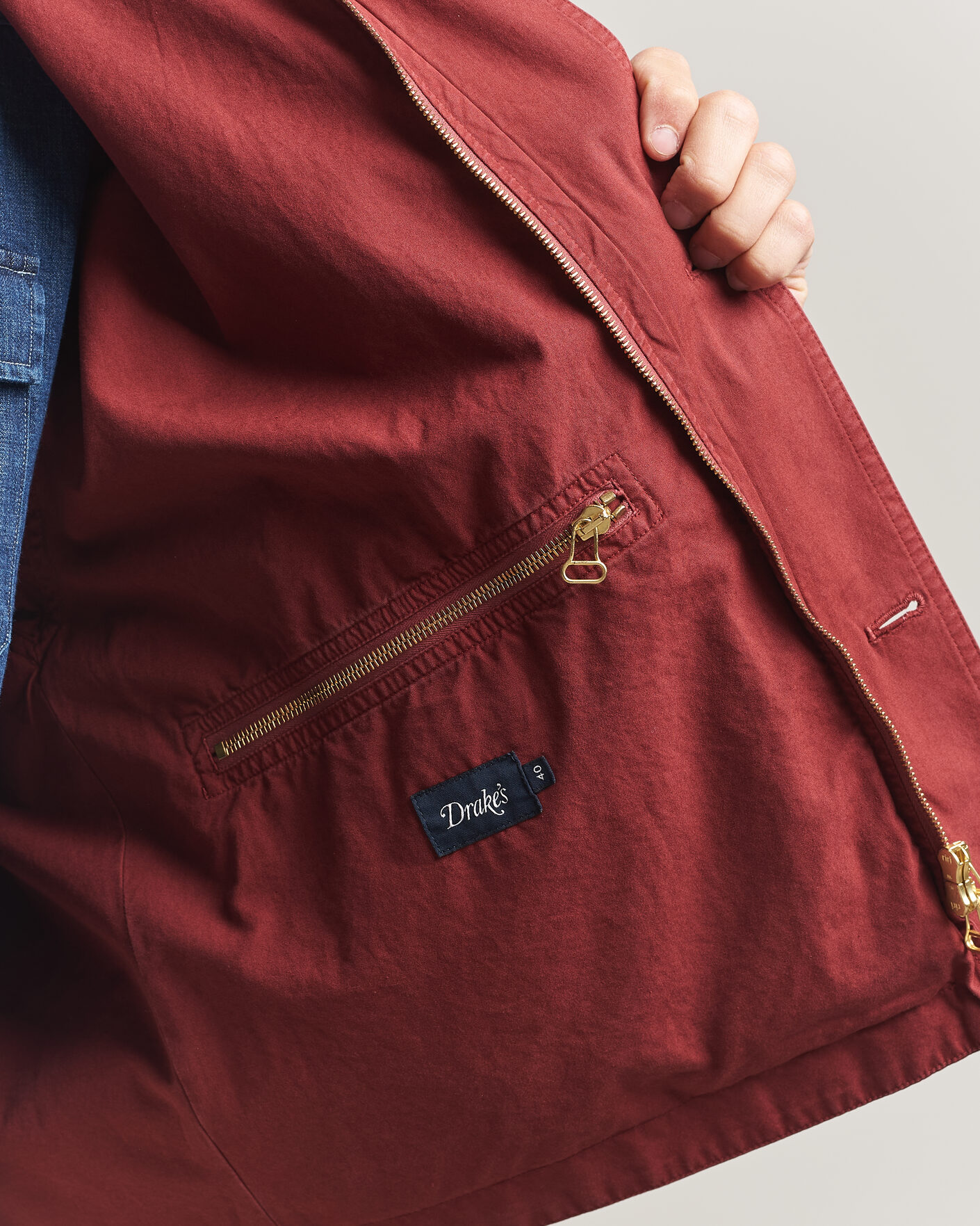 Homme | Manteaux Et Vestes | Drake's | Hiking Jacket Washed Red