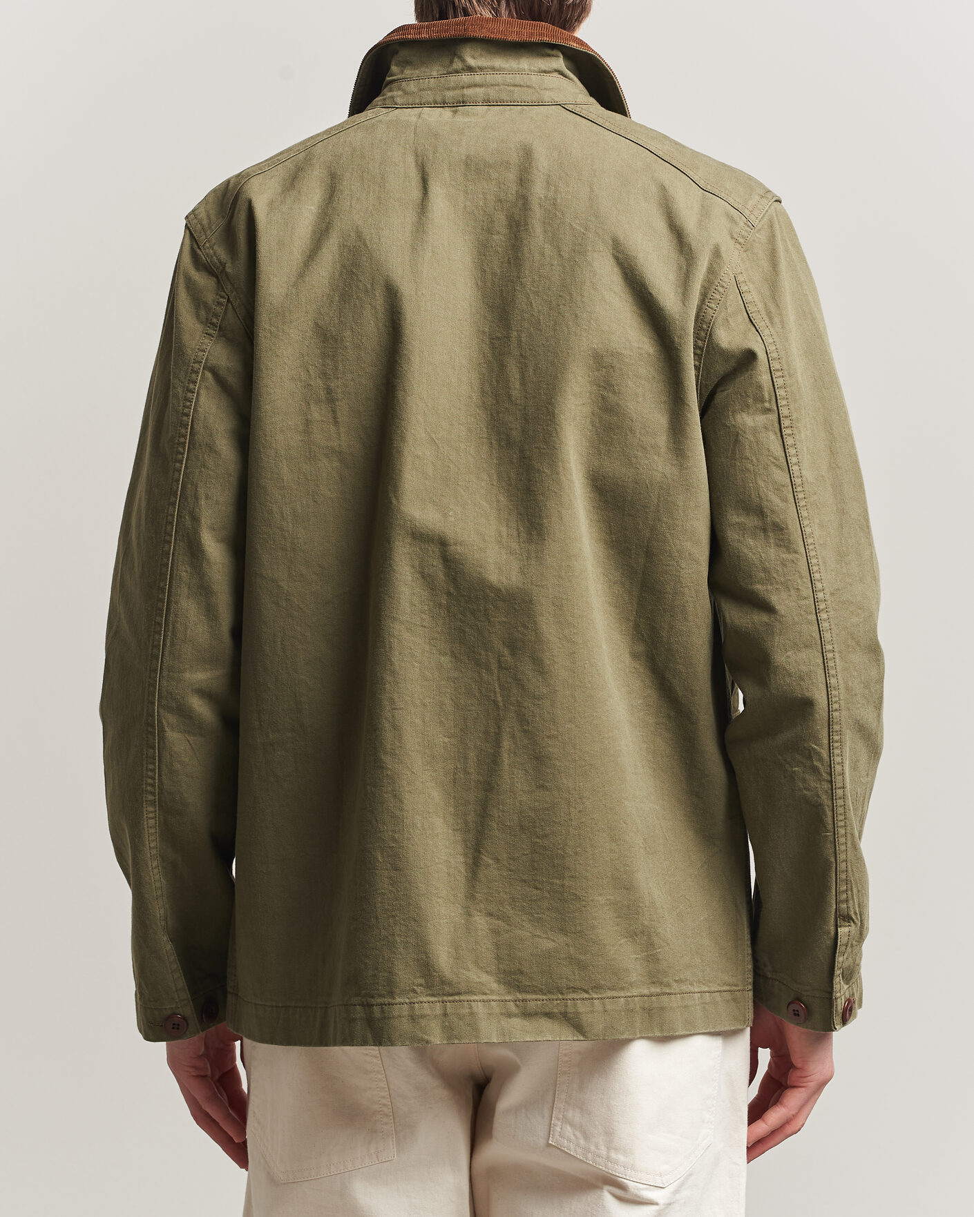Homme | Manteaux Et Vestes | Drake's | Twill Fatigue Jacket Khaki
