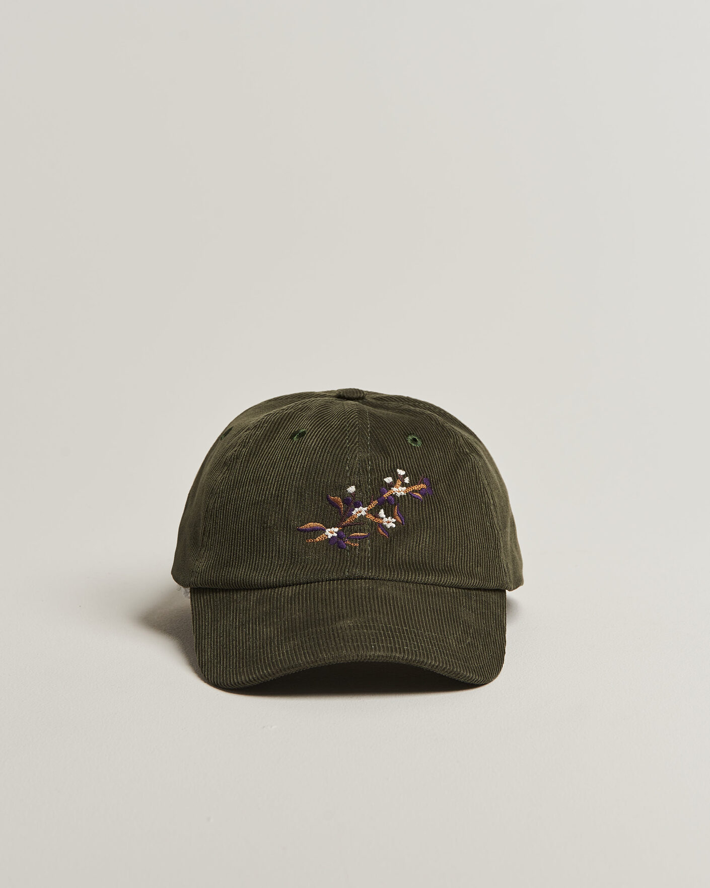 Homme | Bobs Et Casquettes | Drake's | Blackthron Needlecord Baseball Cap Olive