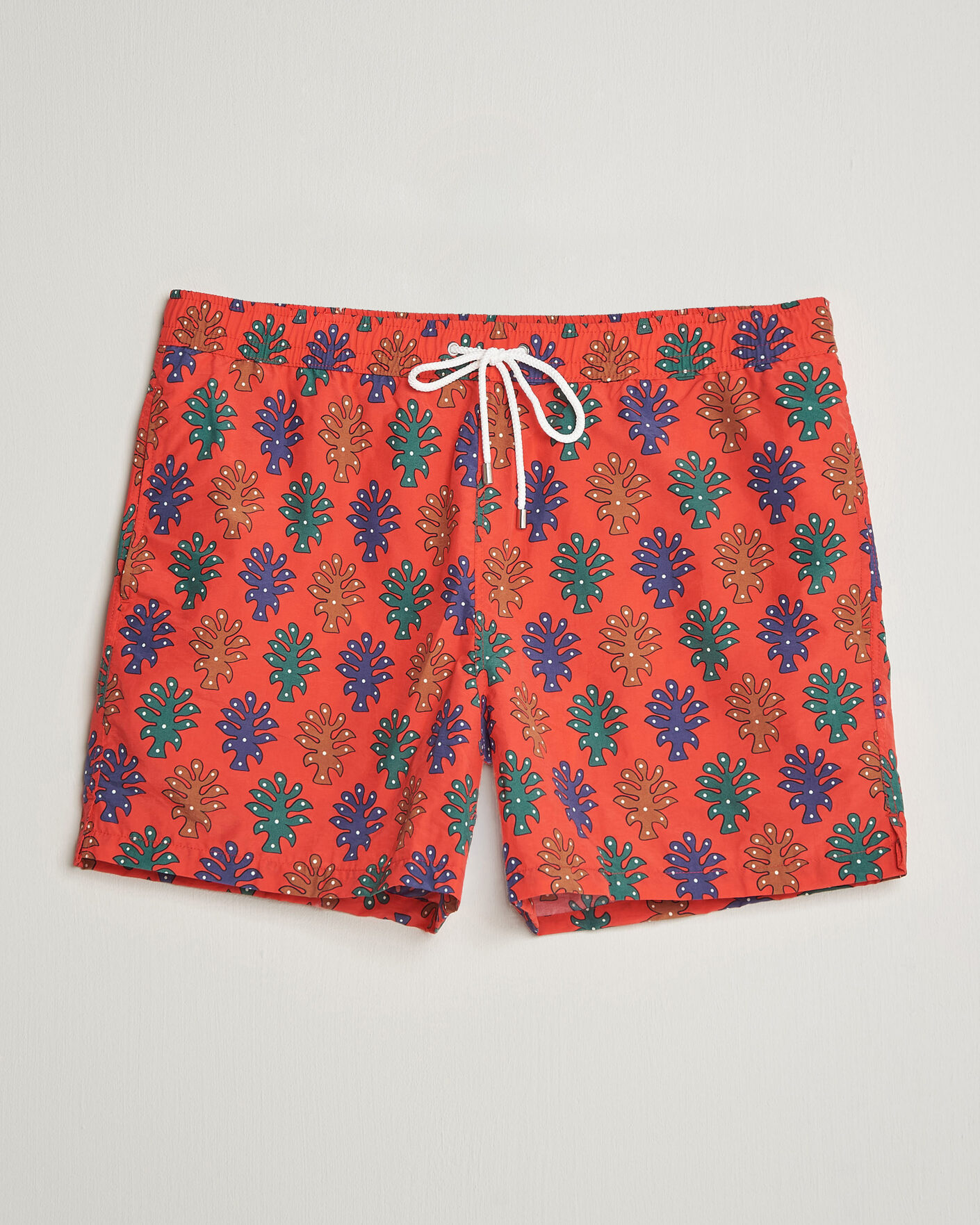 Homme | Maillots De Bain | Drake's | Trees Drawstring Swimshorts Tomato