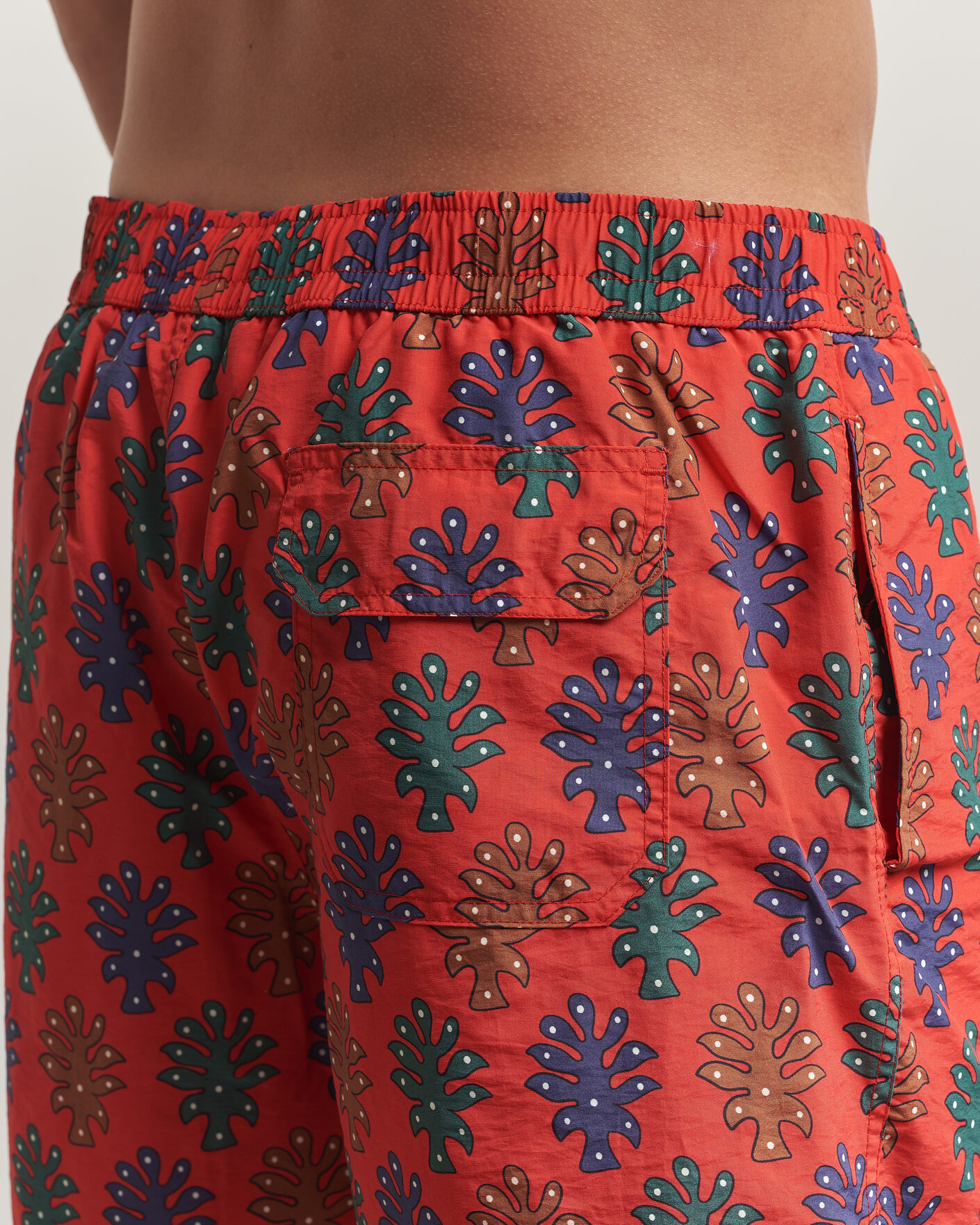 Homme | Maillots De Bain | Drake's | Trees Drawstring Swimshorts Tomato