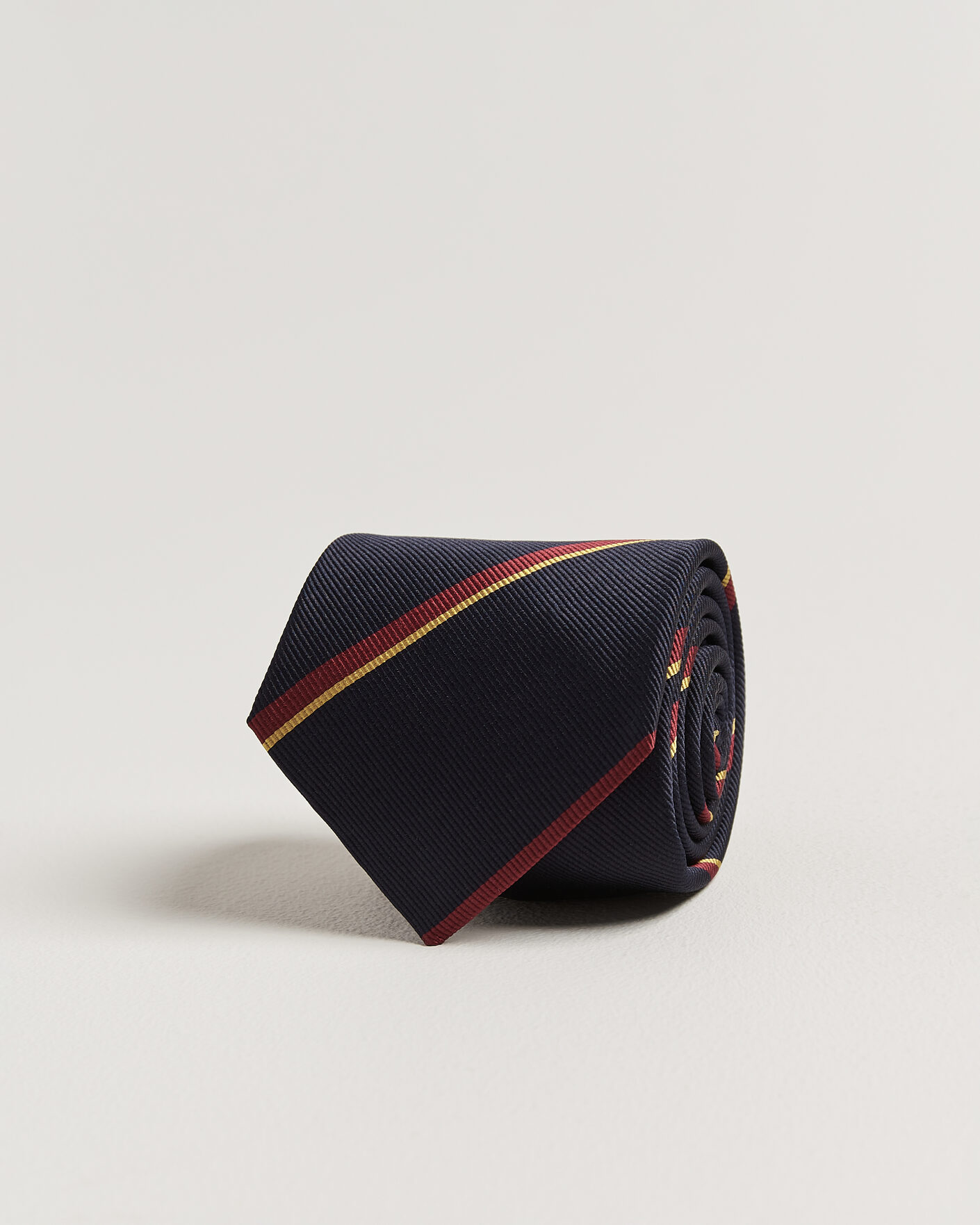 Homme | Cravates | Drake's | Regimental Stripe Reppe Tie Navy