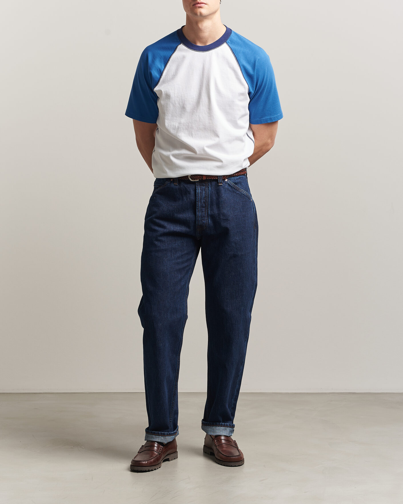 Homme | Jeans | Drake's | 5-Pocket Japanese Selvedge Denim Stone Wash