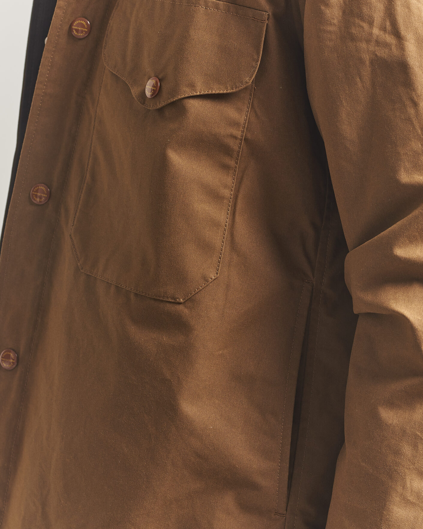 Heren | Jassen | Manifattura Ceccarelli | Dry Wax Heavy Shirt Jacket Dark Tan