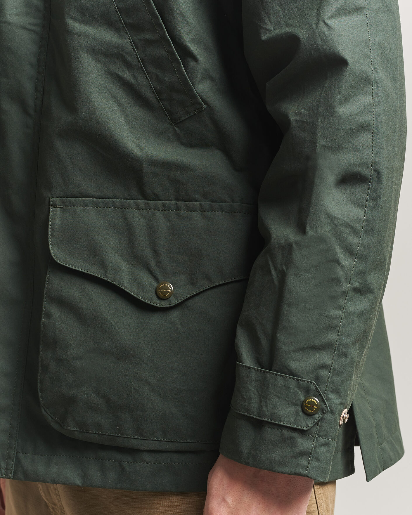 Heren | Jassen | Manifattura Ceccarelli | Dry Wax Rain Caban Dark Green