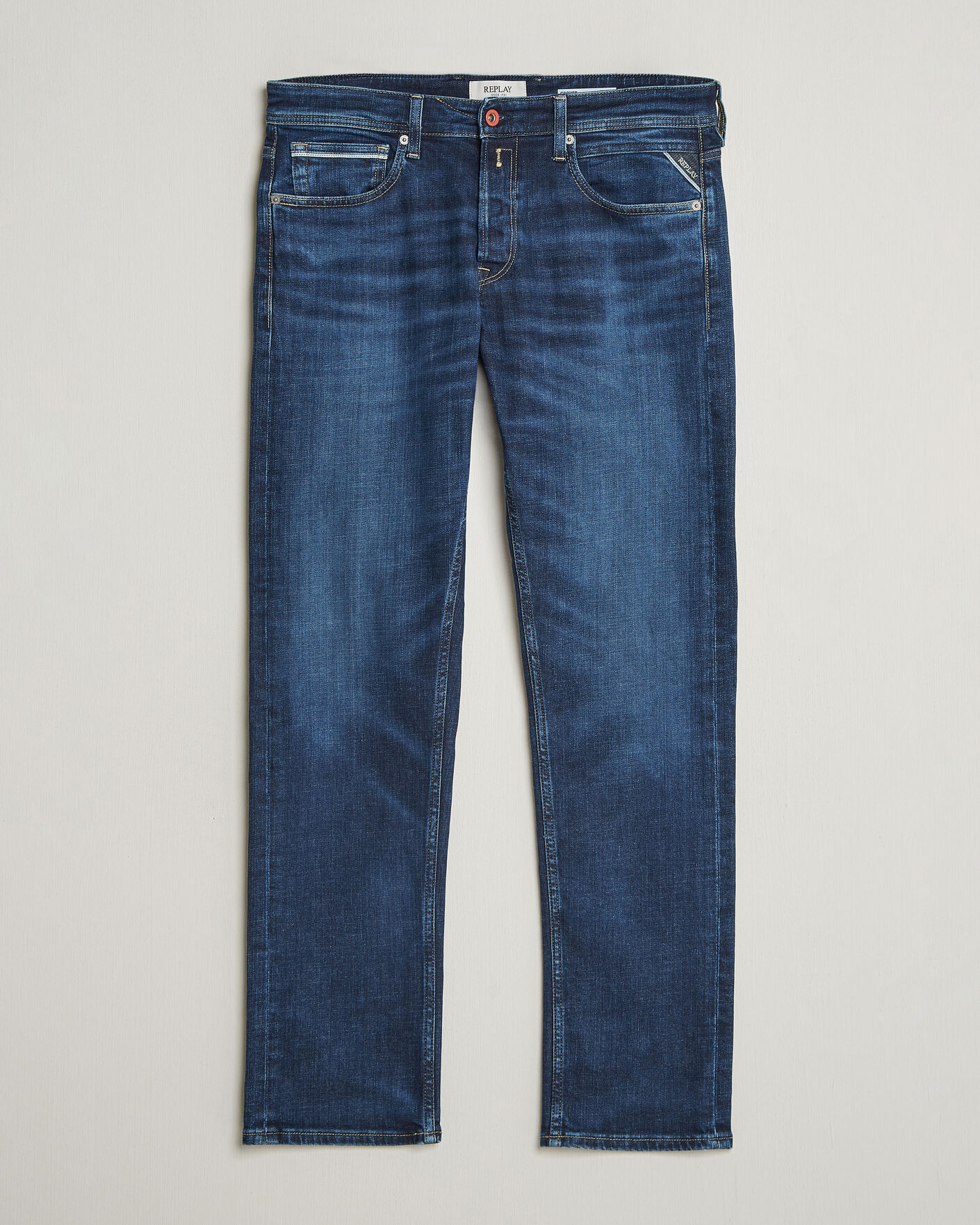 Homme | Pantalons | Replay | Grover Straight Fit Stretch Heritage Jeans Dark Blue