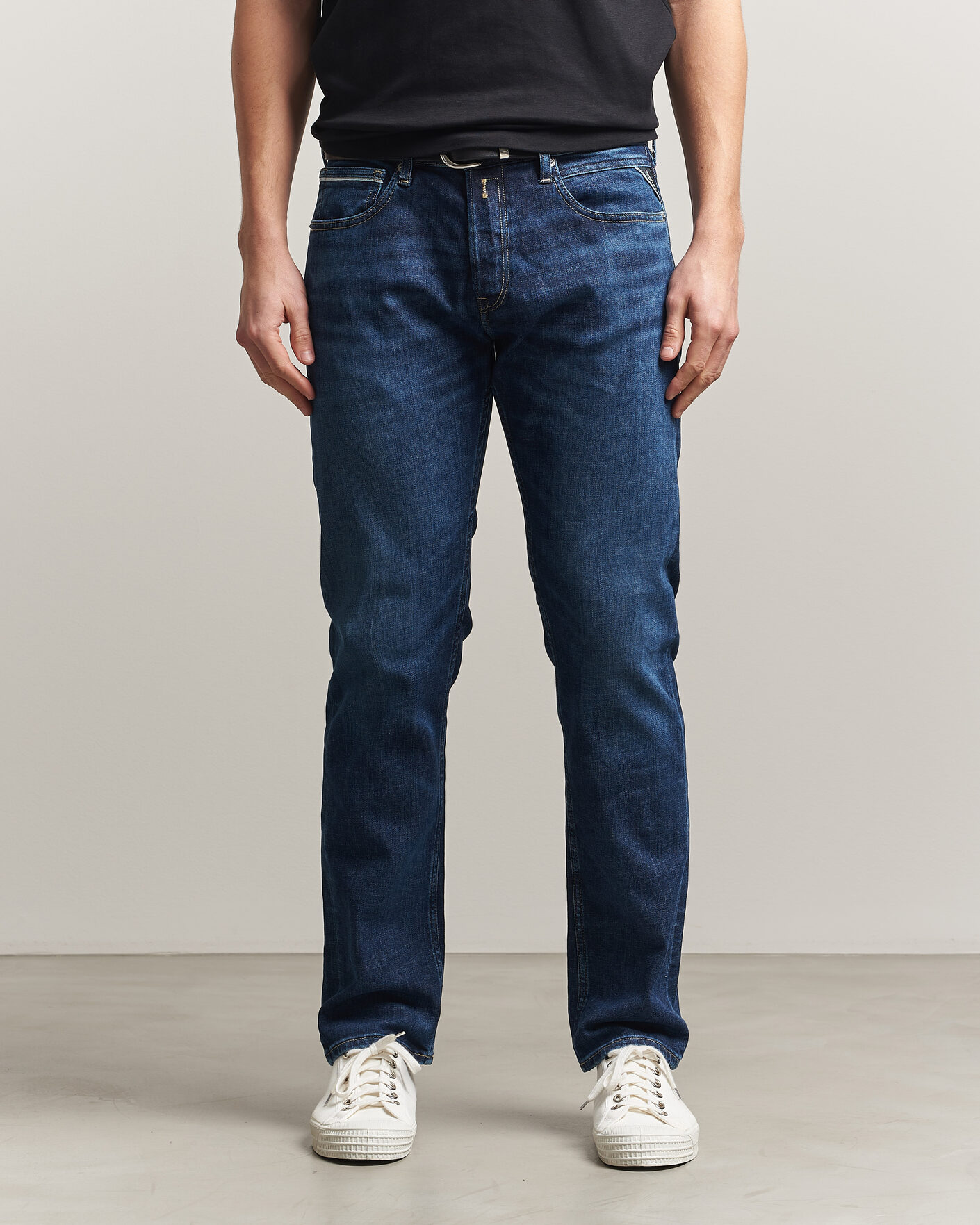 Homme | Pantalons | Replay | Grover Straight Fit Stretch Heritage Jeans Dark Blue