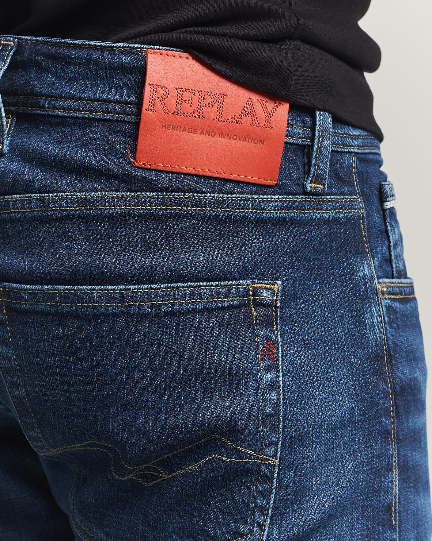 Homme | Pantalons | Replay | Grover Straight Fit Stretch Heritage Jeans Dark Blue