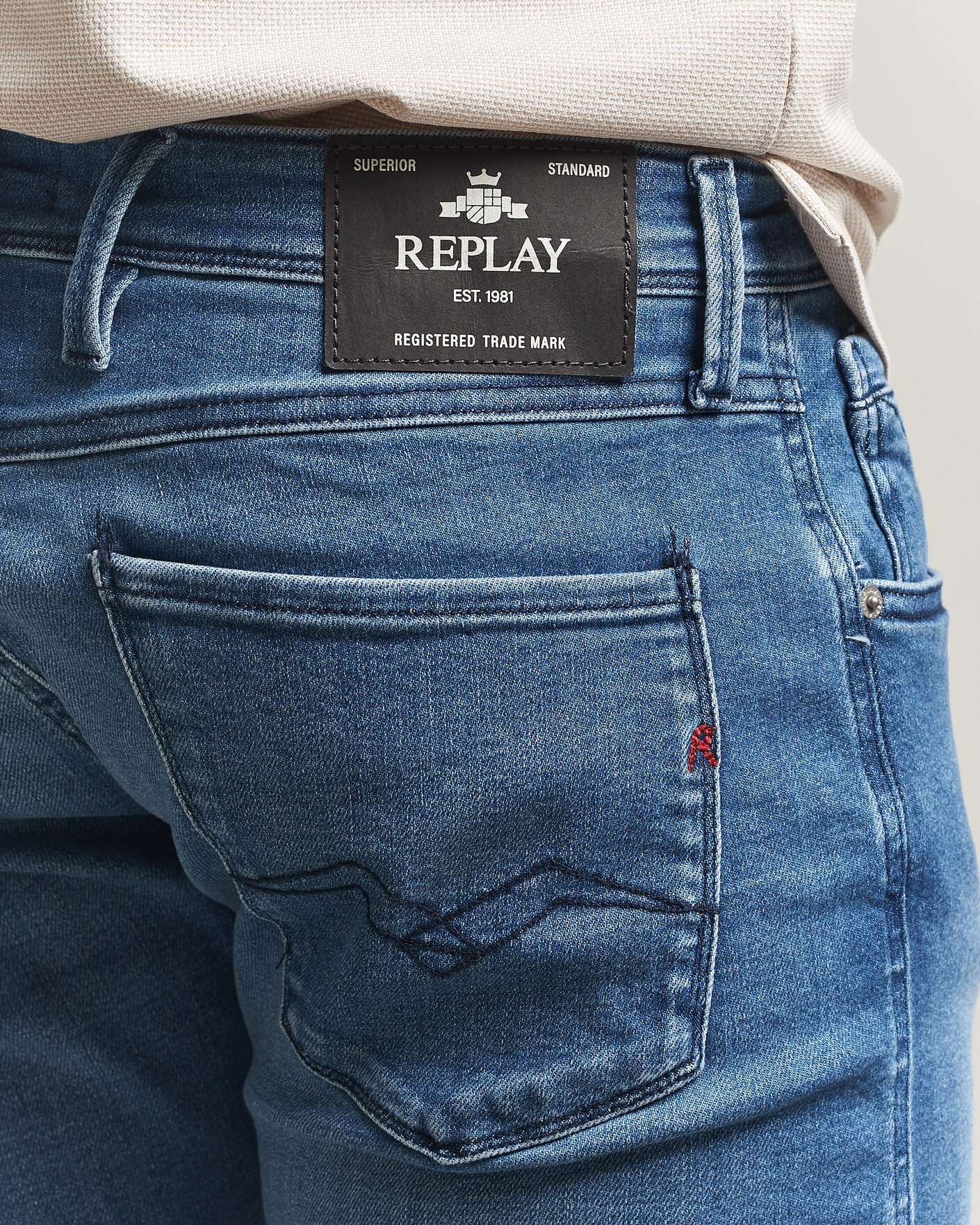 Homme | Pantalons | Replay | Anbass Powerstretch Jeans Medium Blue