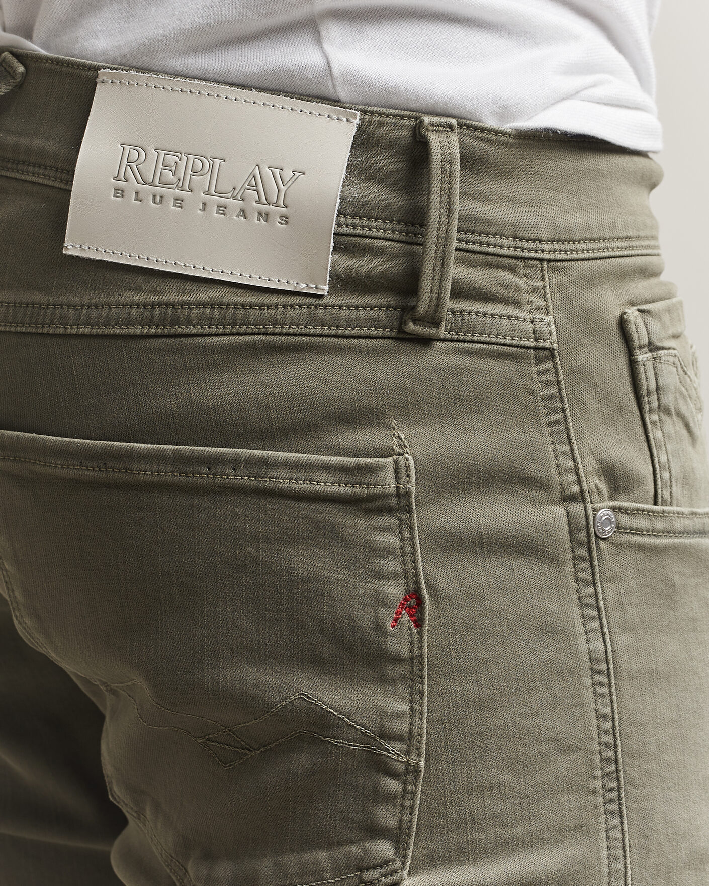 Heren | Broeken | Replay | Anbass Hyperflex X.Lite 5-Pocket Pants Military Green