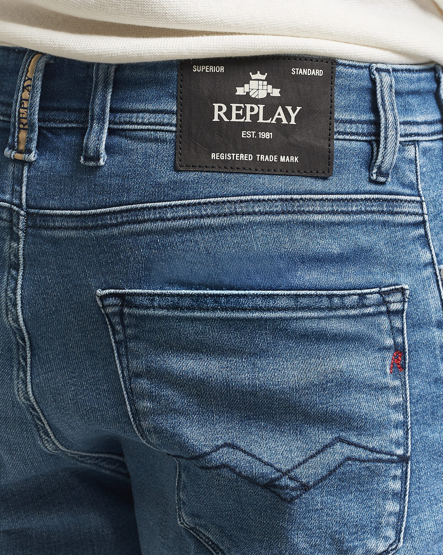 Homme | Shorts | Replay | RBJ981 Stretch Denim Shorts Light Blue