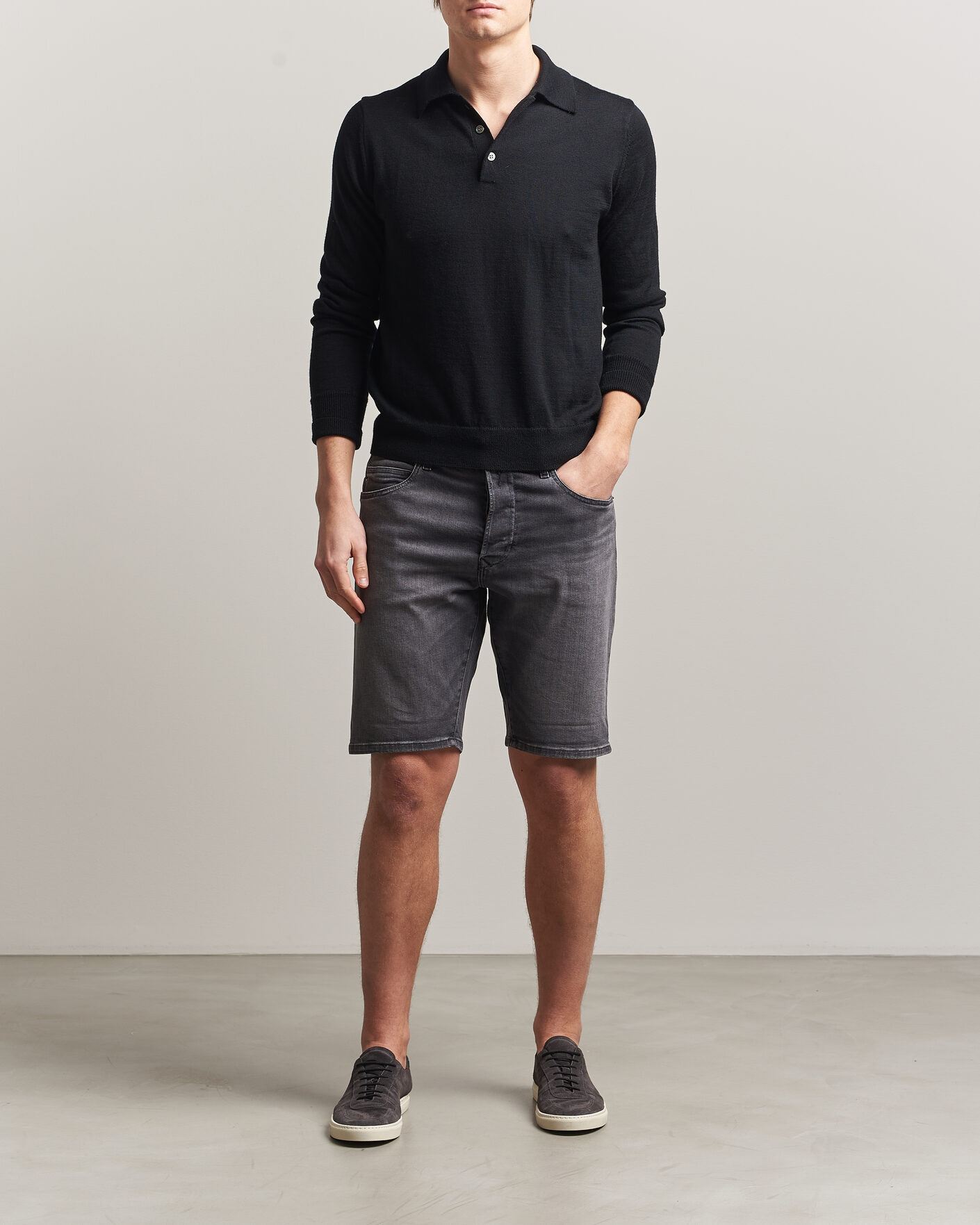 Homme | Shorts | Replay | RBJ981 Stretch Denim Shorts Washed Black