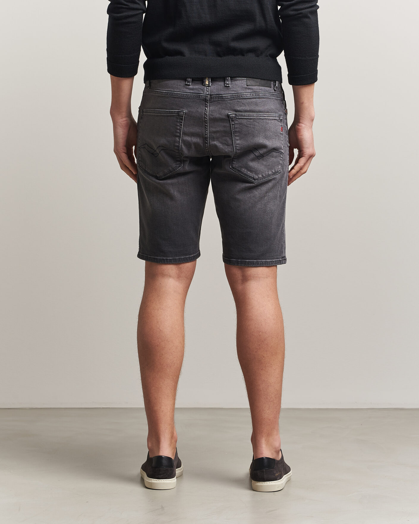 Heren | Korte broek | Replay | RBJ981 Stretch Denim Shorts Washed Black