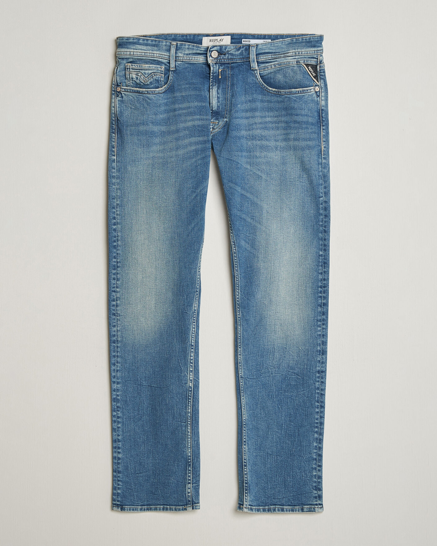 Heren | Jeans | Replay | Rocco Comfort Fit Stretch Eco Plus Jeans Medium Blue