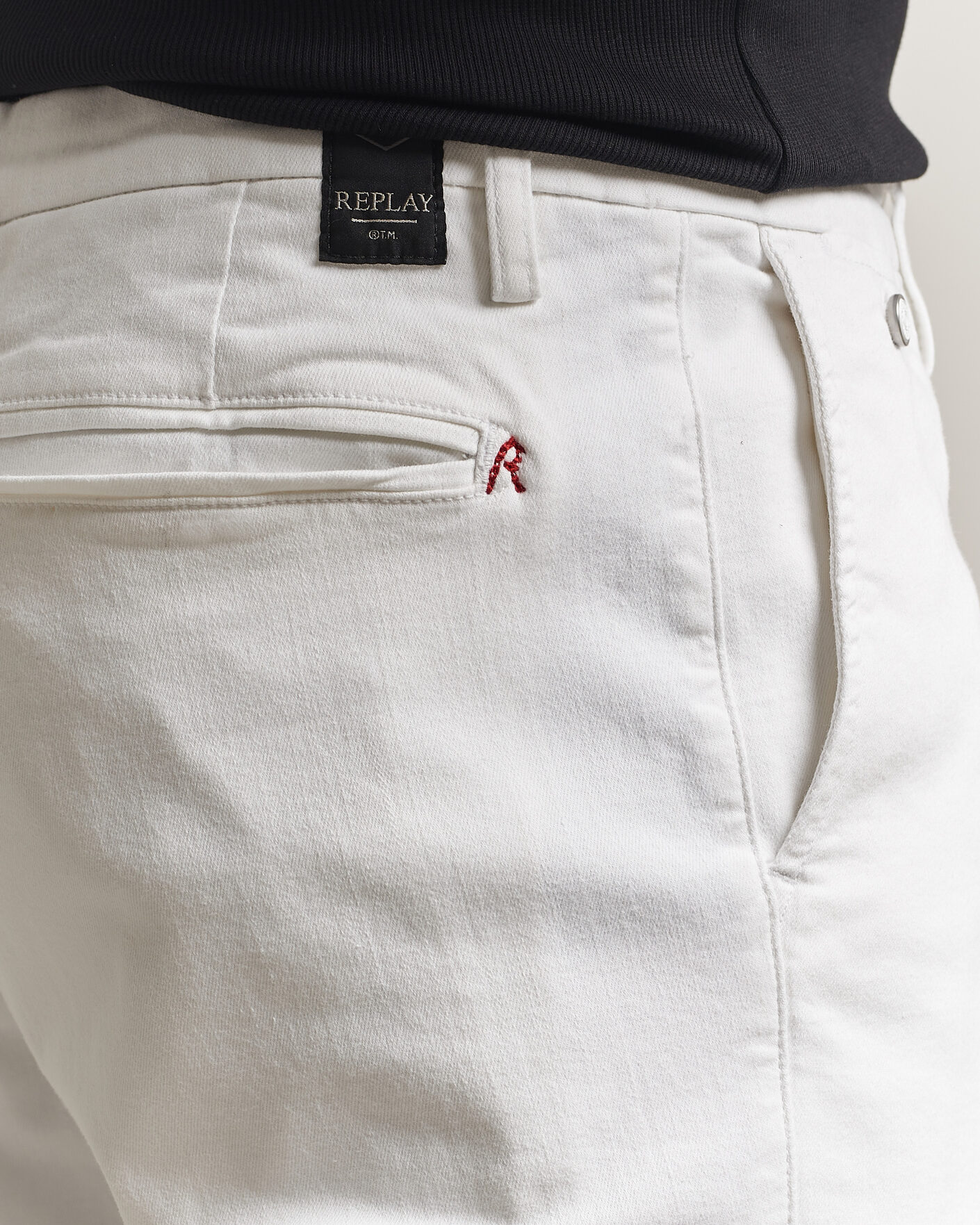 Homme | Pantalons | Replay | Benni Hyperflex X-Lite Chinos Natural White