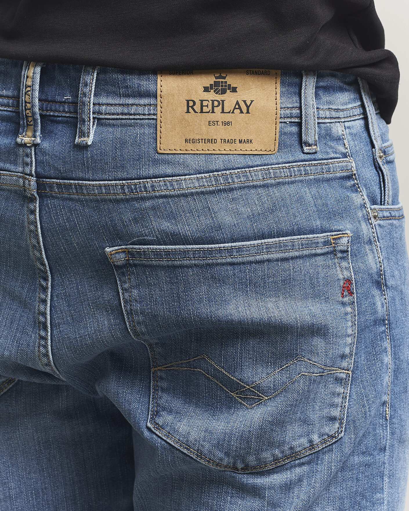 Heren | Korte broek | Replay | RBJ981 Stretch Denim Shorts Light Blue