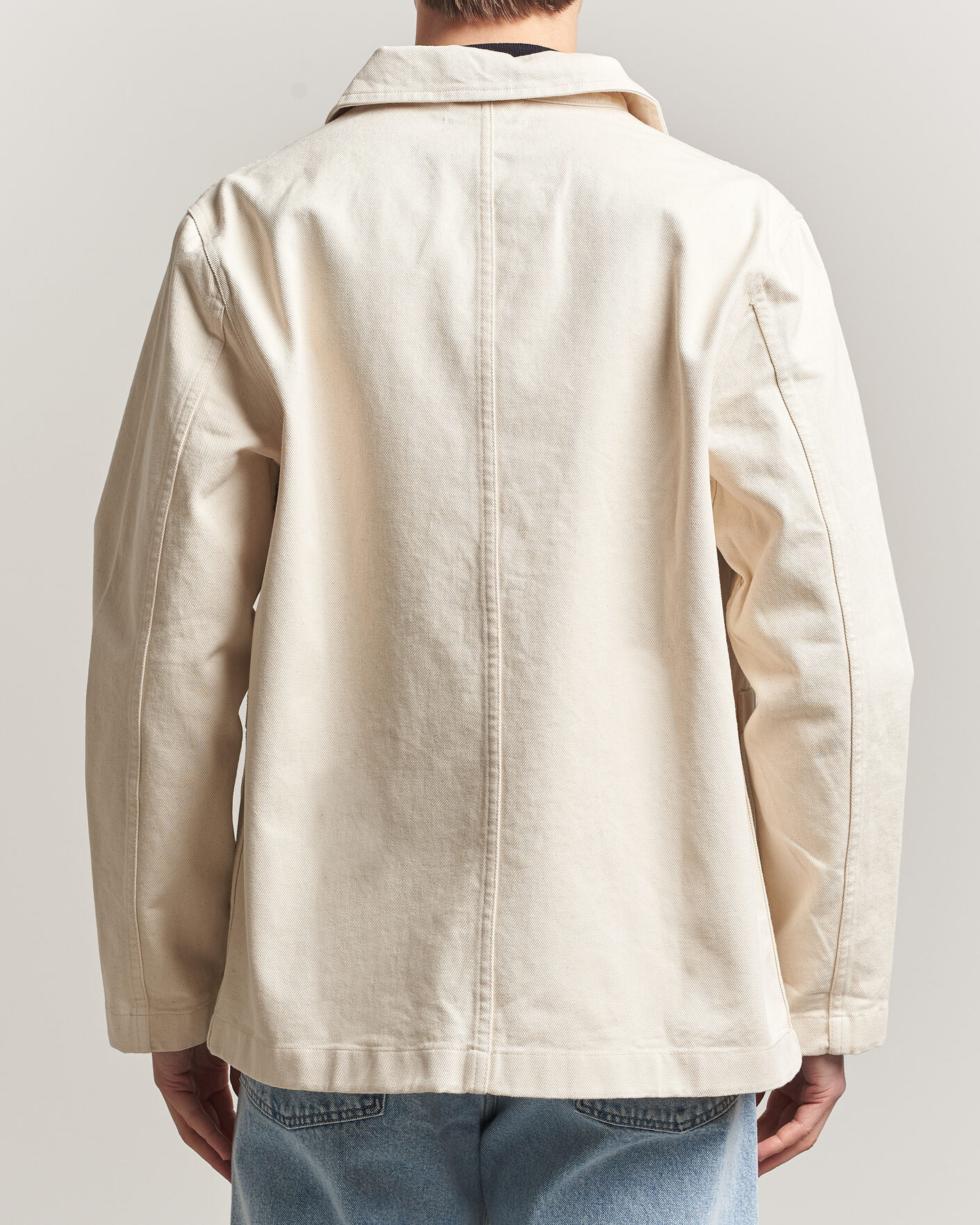 Heren | Overhemden | Merz b. Schwanen | Worker Cotton Twill Overshirt Nature