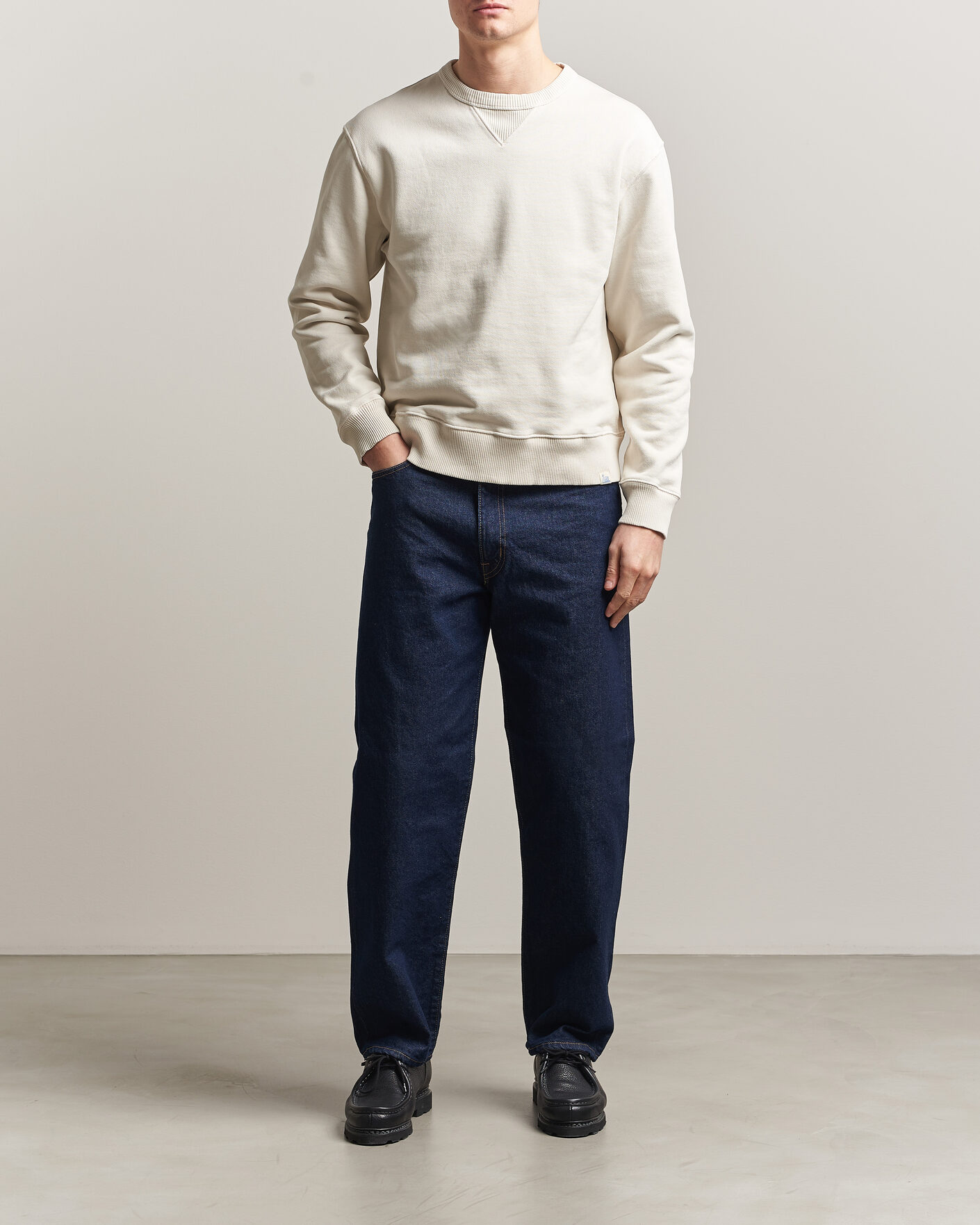 Heren | Truien | Merz b. Schwanen | Classic Fit Authentic Fleece Sweatshirt Nature