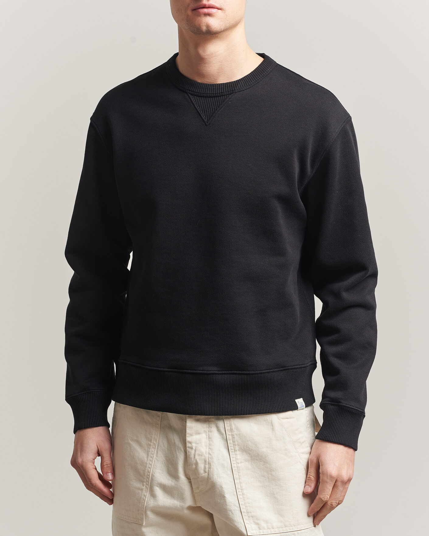 Homme | Pulls Et Tricots | Merz b. Schwanen | Classic Fit Authentic Fleece Sweatshirt Black