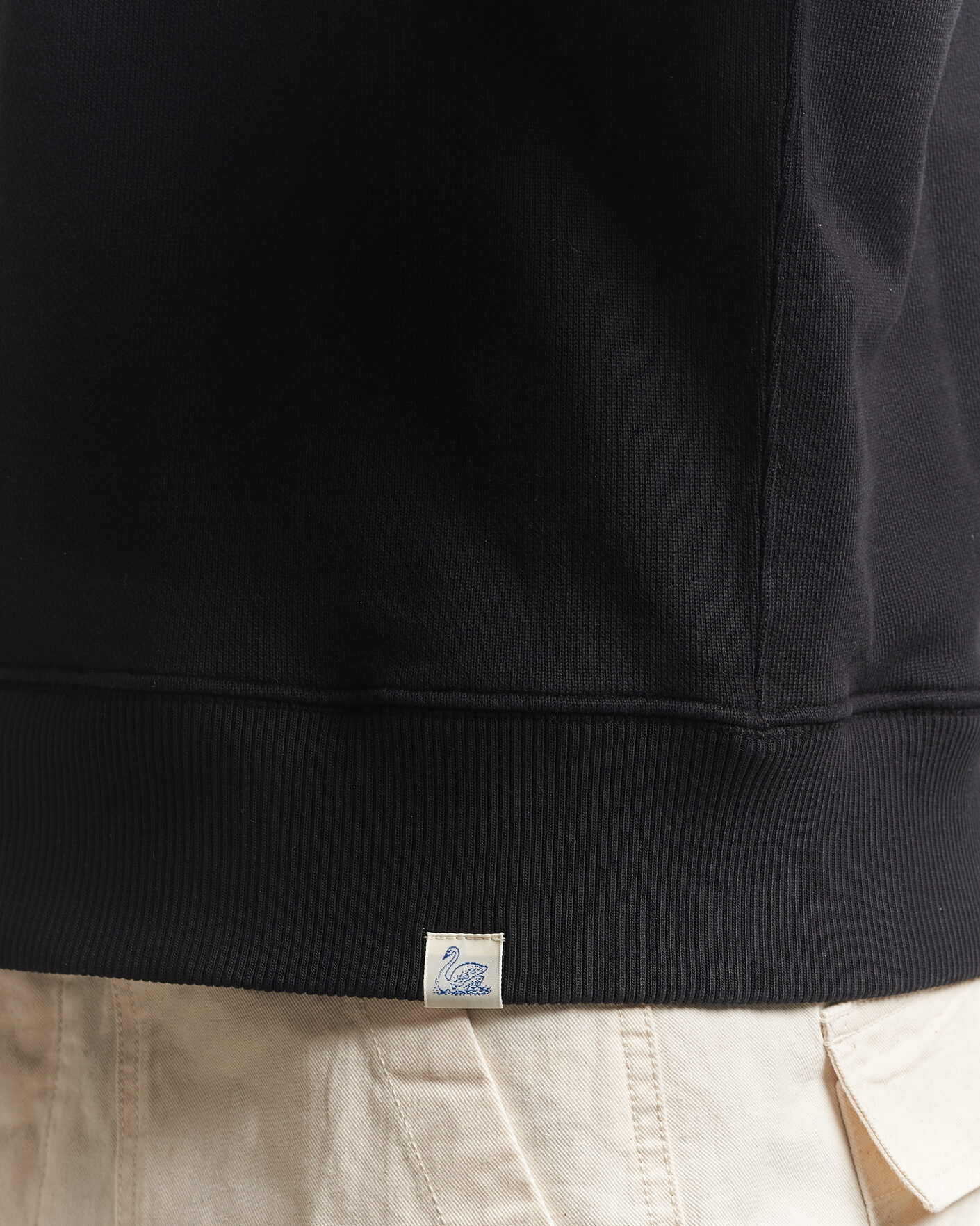 Heren | Truien | Merz b. Schwanen | Classic Fit Authentic Fleece Sweatshirt Black