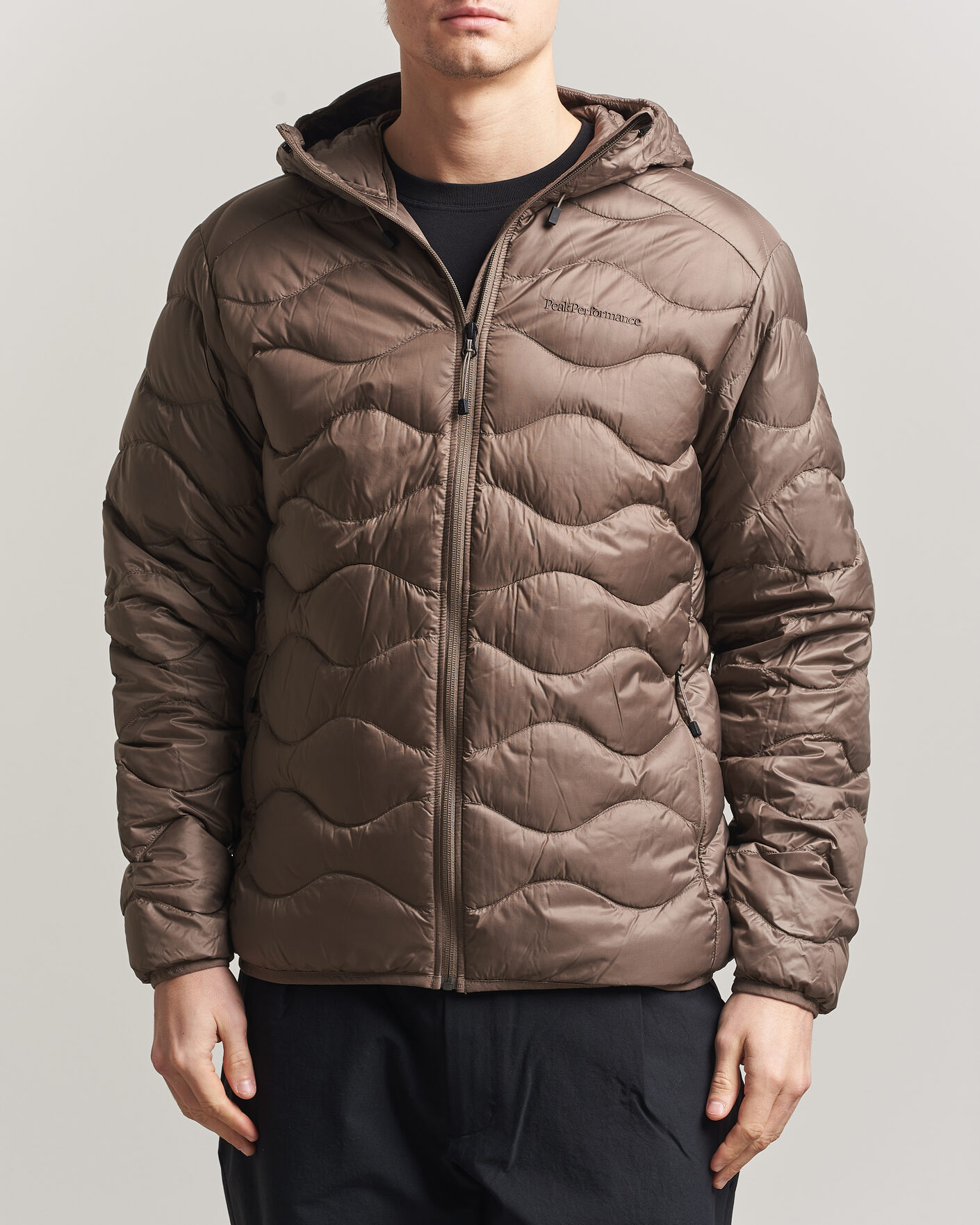 Homme | Manteaux Et Vestes | Peak Performance | Helium Down Hooded Jacket Terrian Tan