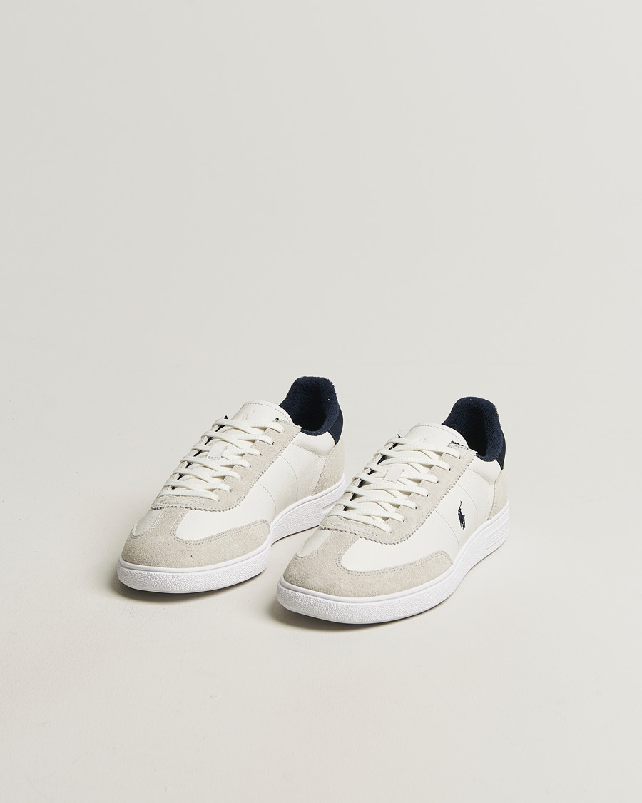 Homme | Baskets | Polo Ralph Lauren | Bedford Leather/Suede Sneakers White/Navy