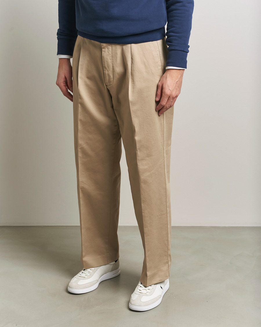 Homme | Baskets | Polo Ralph Lauren | Bedford Leather/Suede Sneakers White/Navy