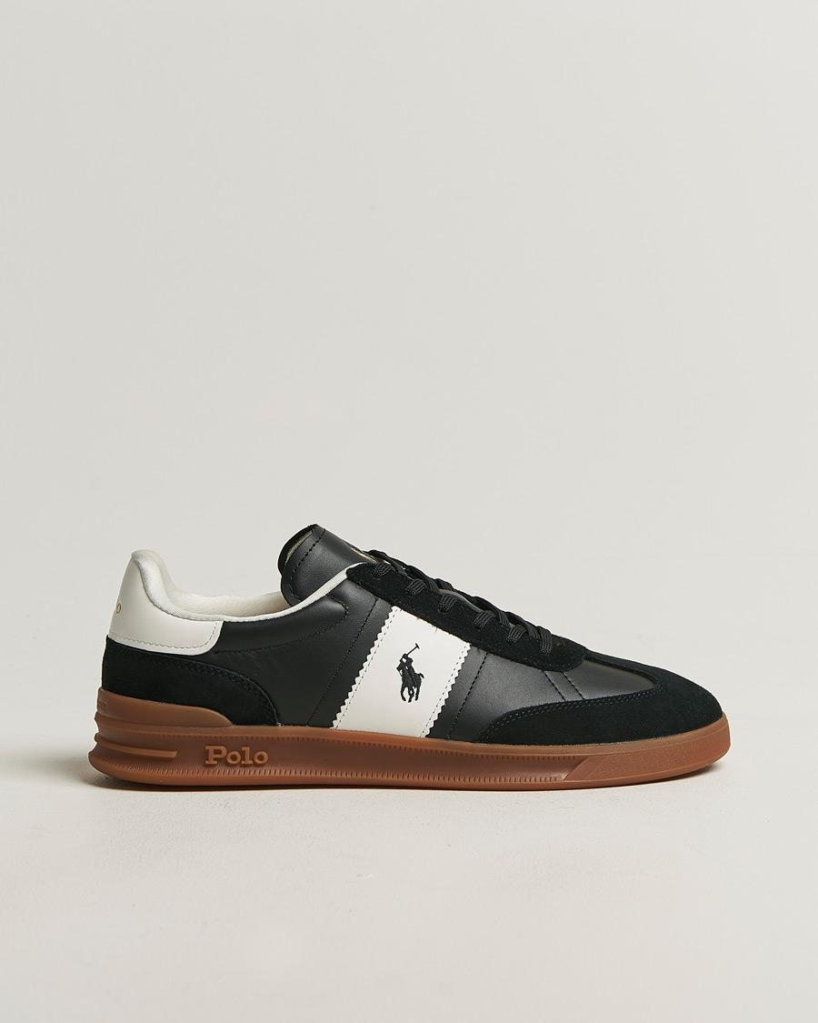 Heren | Sneakers | Polo Ralph Lauren | Aera Leather/Suede Sneakers Black/White
