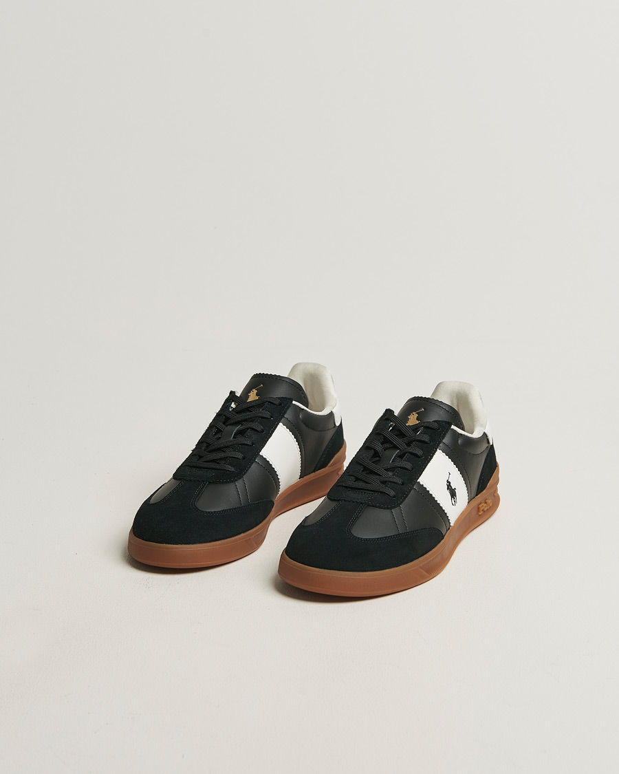 Homme | Baskets | Polo Ralph Lauren | Aera Leather/Suede Sneakers Black/White