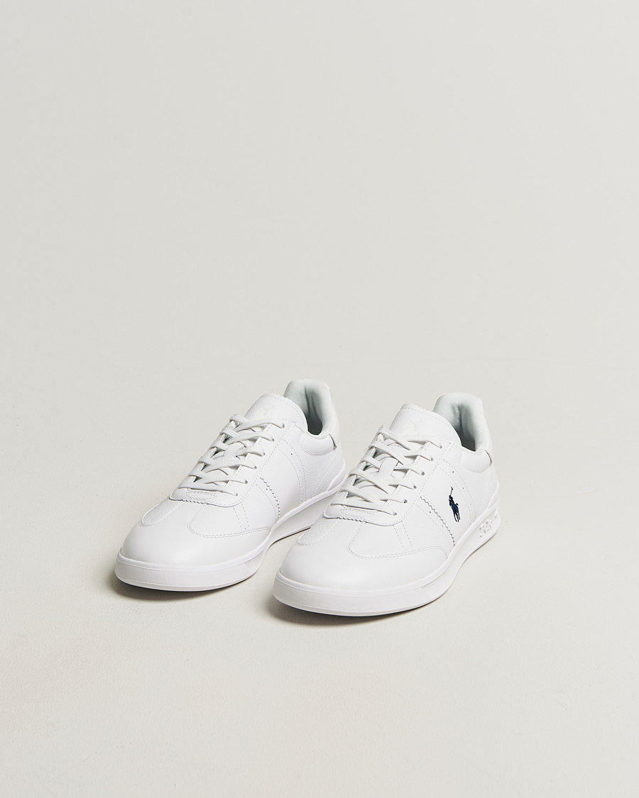 Homme | Baskets | Polo Ralph Lauren | Aera Grained Leather Sneakers White/Navy
