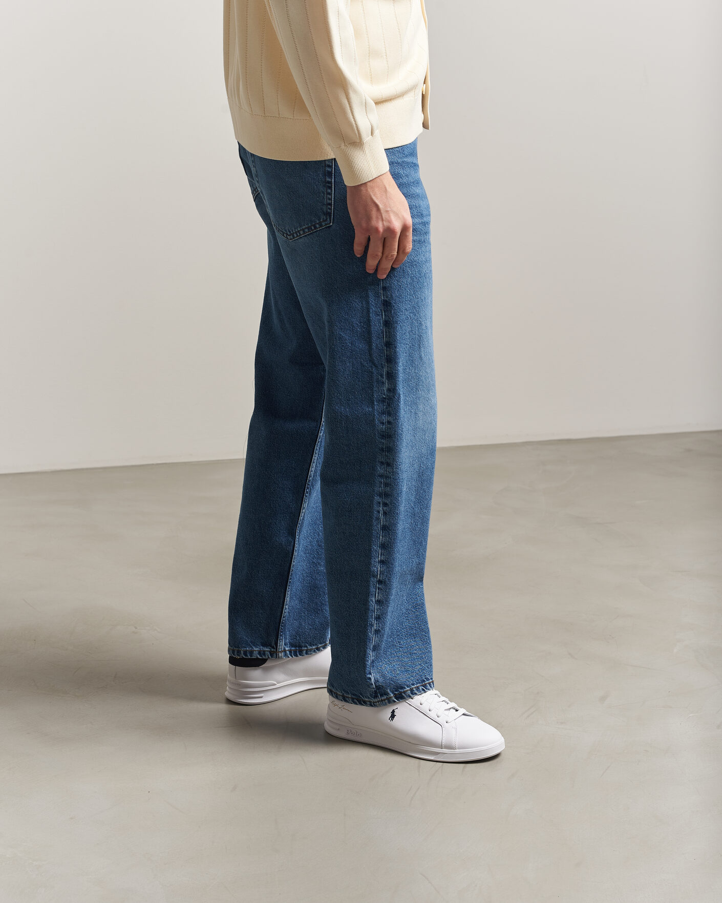 Homme | Baskets | Polo Ralph Lauren | Heritage Court II Sneakers White/Navy