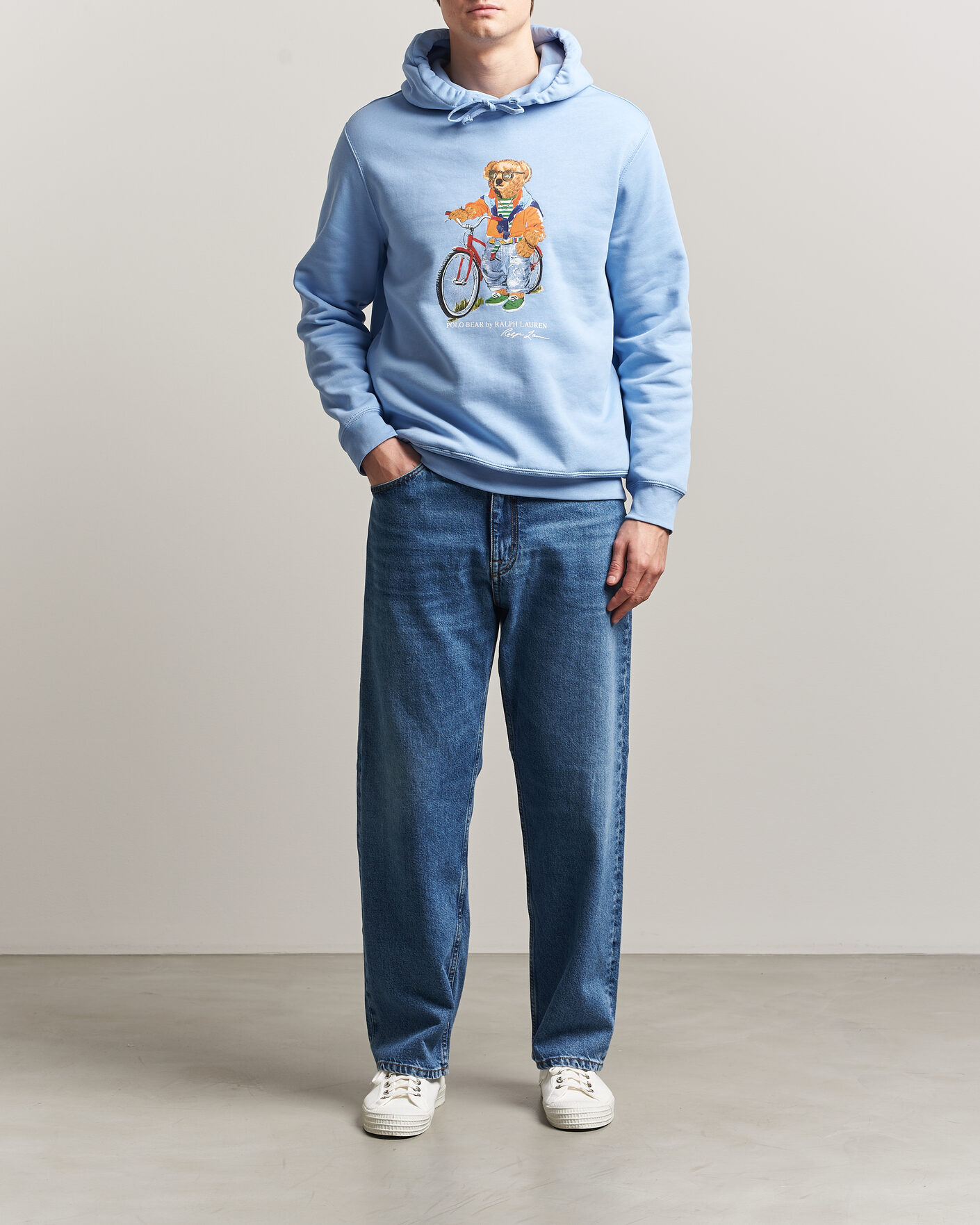 Heren | Truien | Polo Ralph Lauren | Fleece Bear Hoodie Austin Blue
