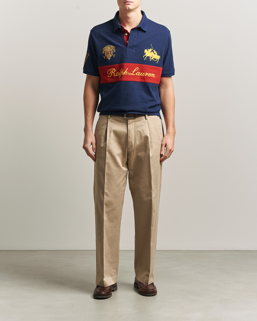 Homme | Polos | Polo Ralph Lauren | Block Striped Polo Newport Navy