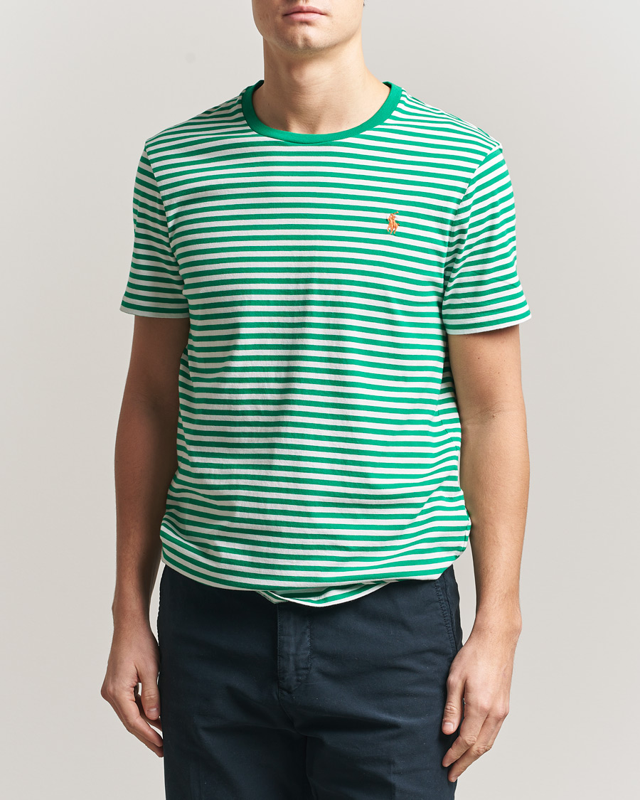 Heren | T-shirts | Polo Ralph Lauren | Crew Neck Striped T-Shirt Billiard/White