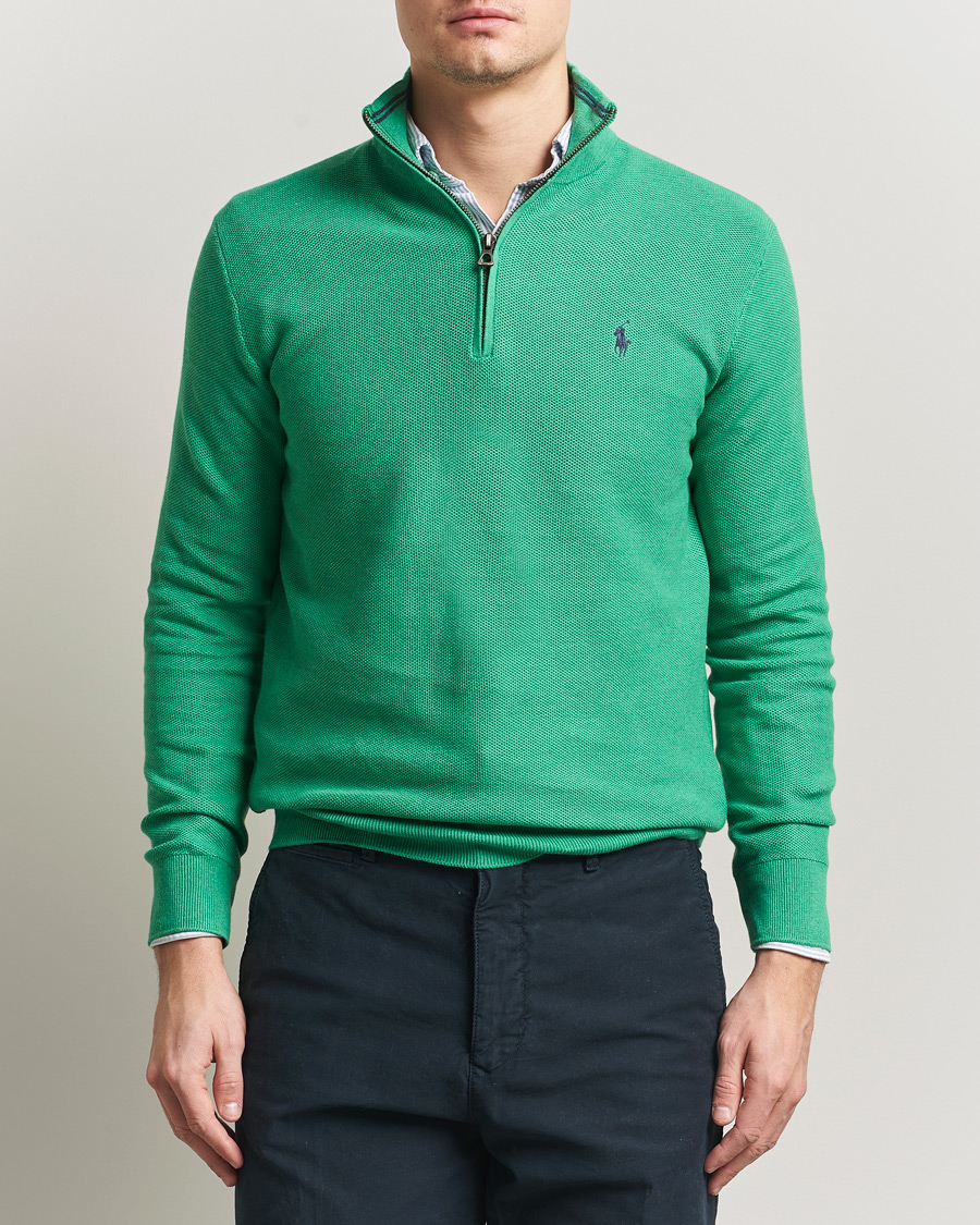 Homme | Pulls Et Tricots | Polo Ralph Lauren | Textured Half Zip Palm Green Heather