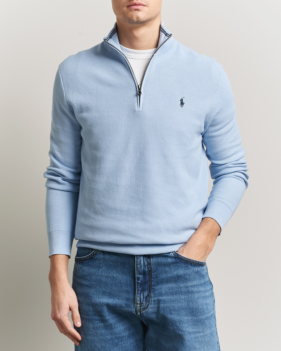 Heren | Truien | Polo Ralph Lauren | Textured Half Zip Office Blue