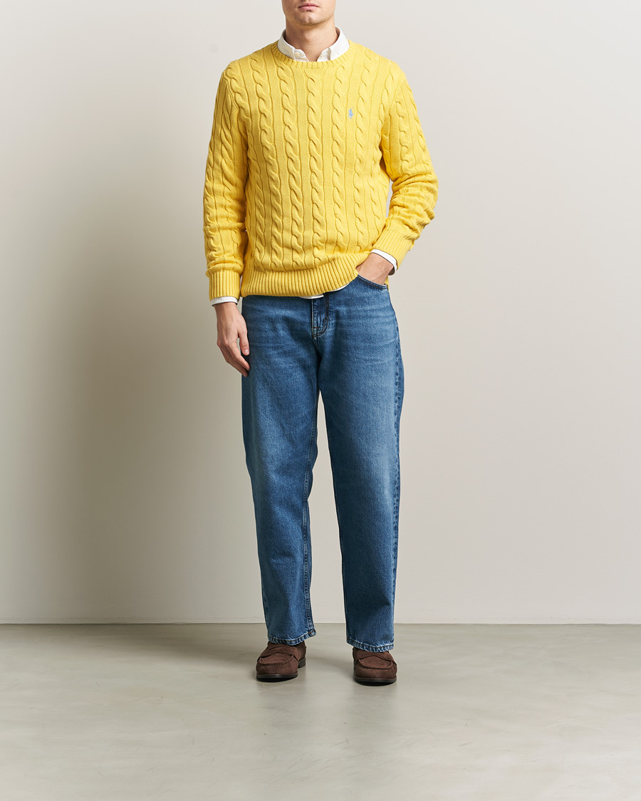 Heren | Truien | Polo Ralph Lauren | Cotton Cable Pullover Sunfish Yellow