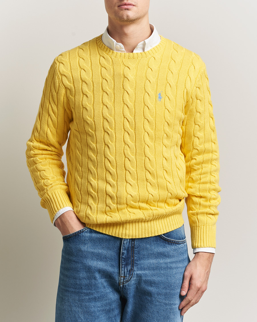 Heren | Truien | Polo Ralph Lauren | Cotton Cable Pullover Sunfish Yellow