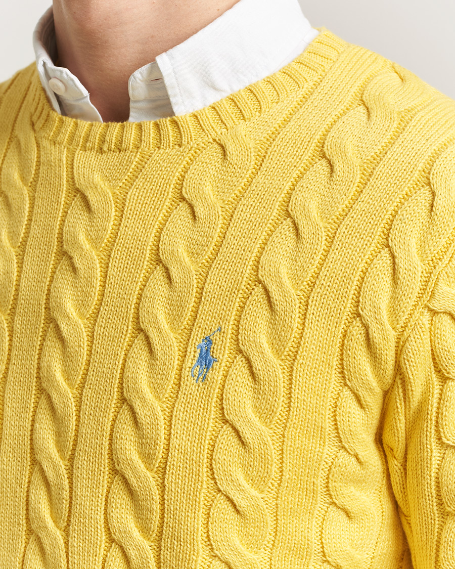 Heren | Truien | Polo Ralph Lauren | Cotton Cable Pullover Sunfish Yellow