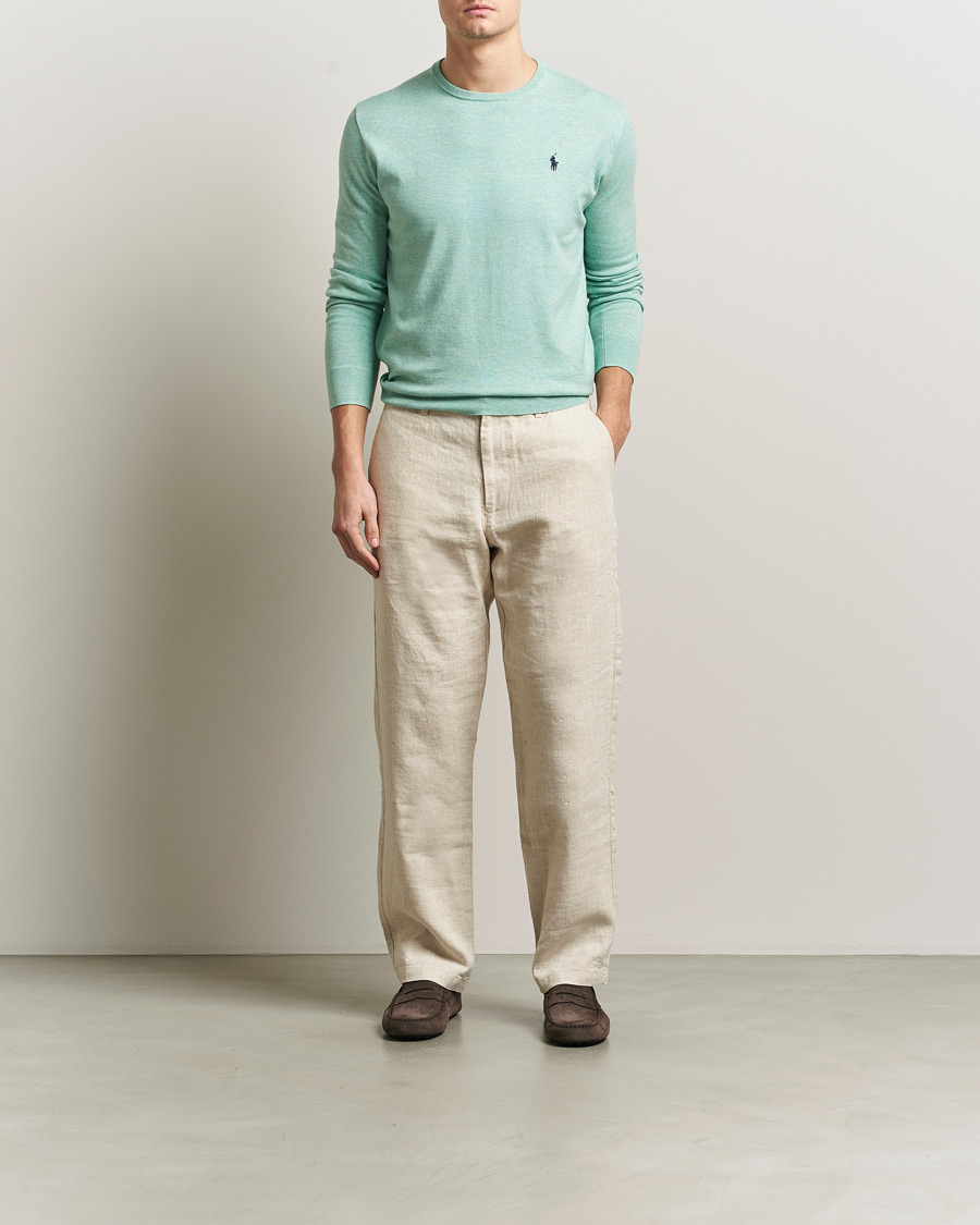Homme | Pulls Et Tricots | Polo Ralph Lauren | Cotton Crew Neck Sweater Green Heather