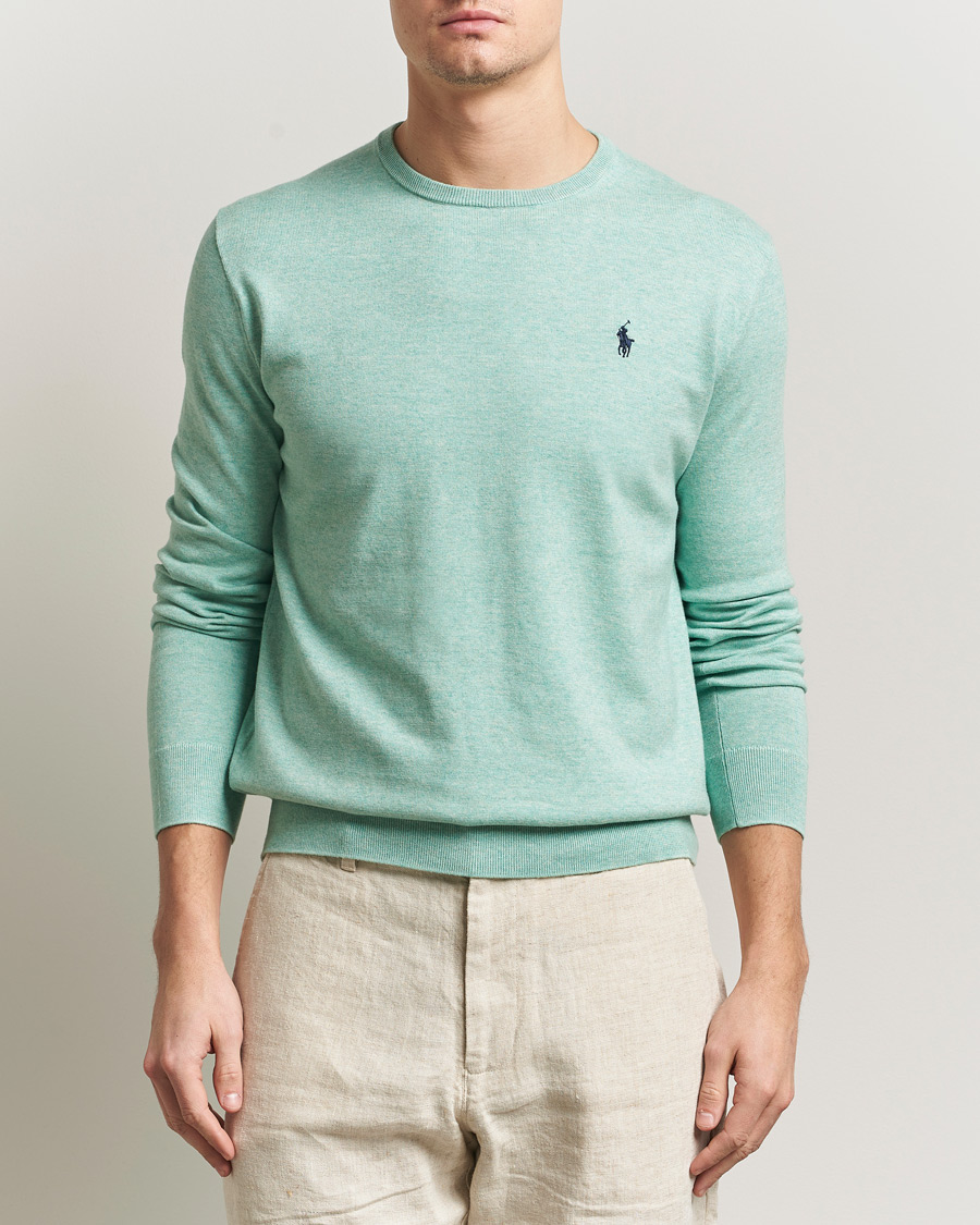 Homme | Pulls Et Tricots | Polo Ralph Lauren | Cotton Crew Neck Sweater Green Heather