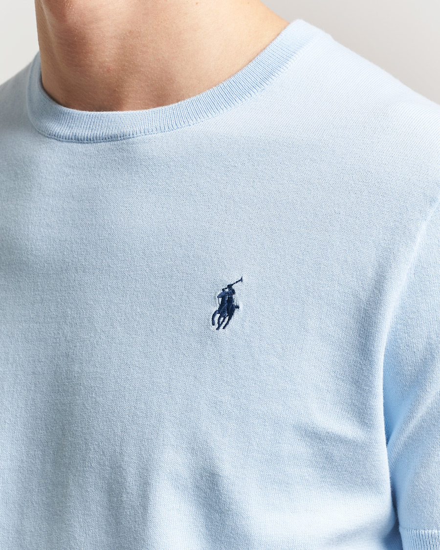 Heren | T-shirts | Polo Ralph Lauren | Knitted Short Sleeve T-Shirt Office Blue