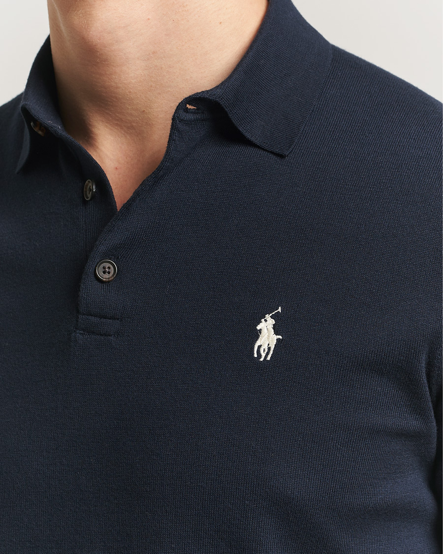 Homme | Polos | Polo Ralph Lauren | Knitted Short Sleeve Polo Hunter Navy