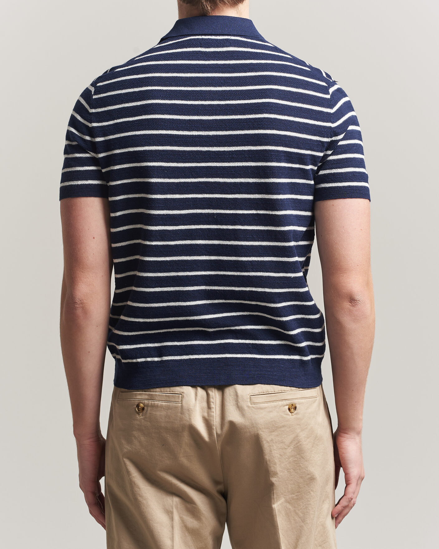Homme | Polos | Polo Ralph Lauren | Cotton Blend Striped Polo Bright Navy Combo