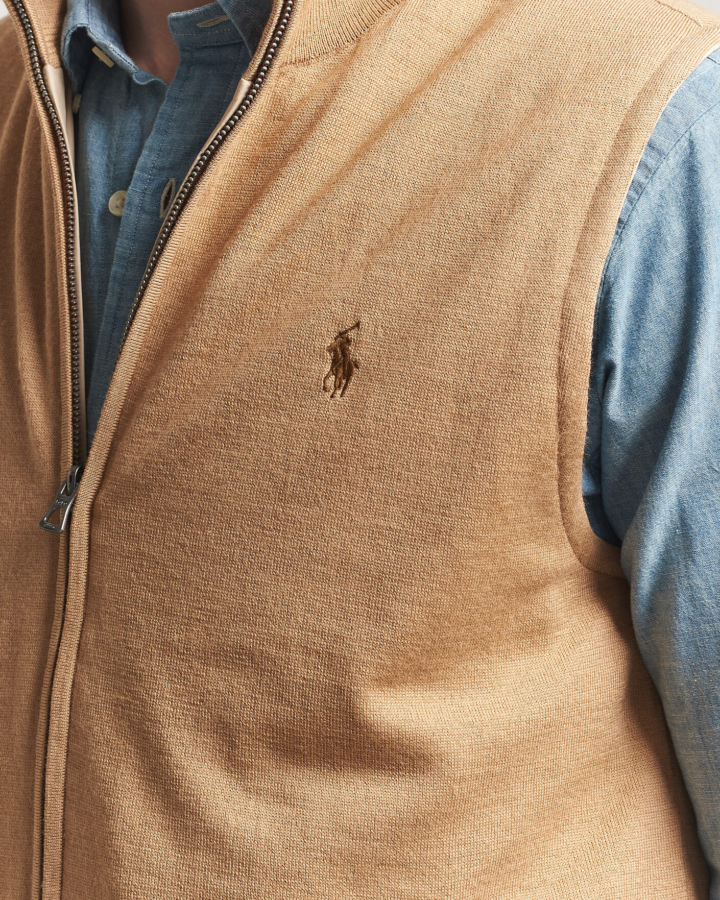 Homme | Pulls Et Tricots | Polo Ralph Lauren | Wool Blend Vest Camel Combo