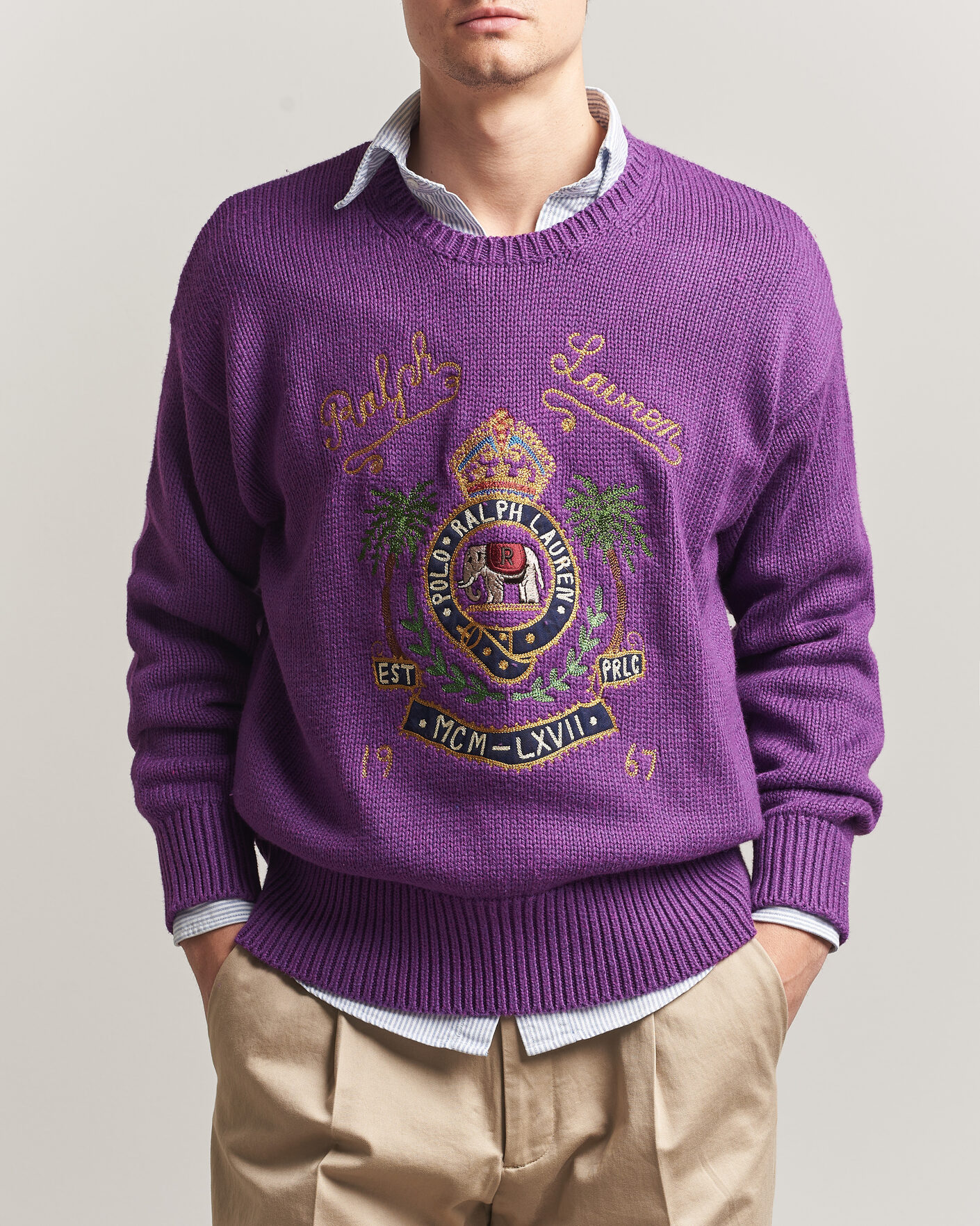 Heren | Truien | Polo Ralph Lauren | Cotton Logo Sweater Purple Heahter